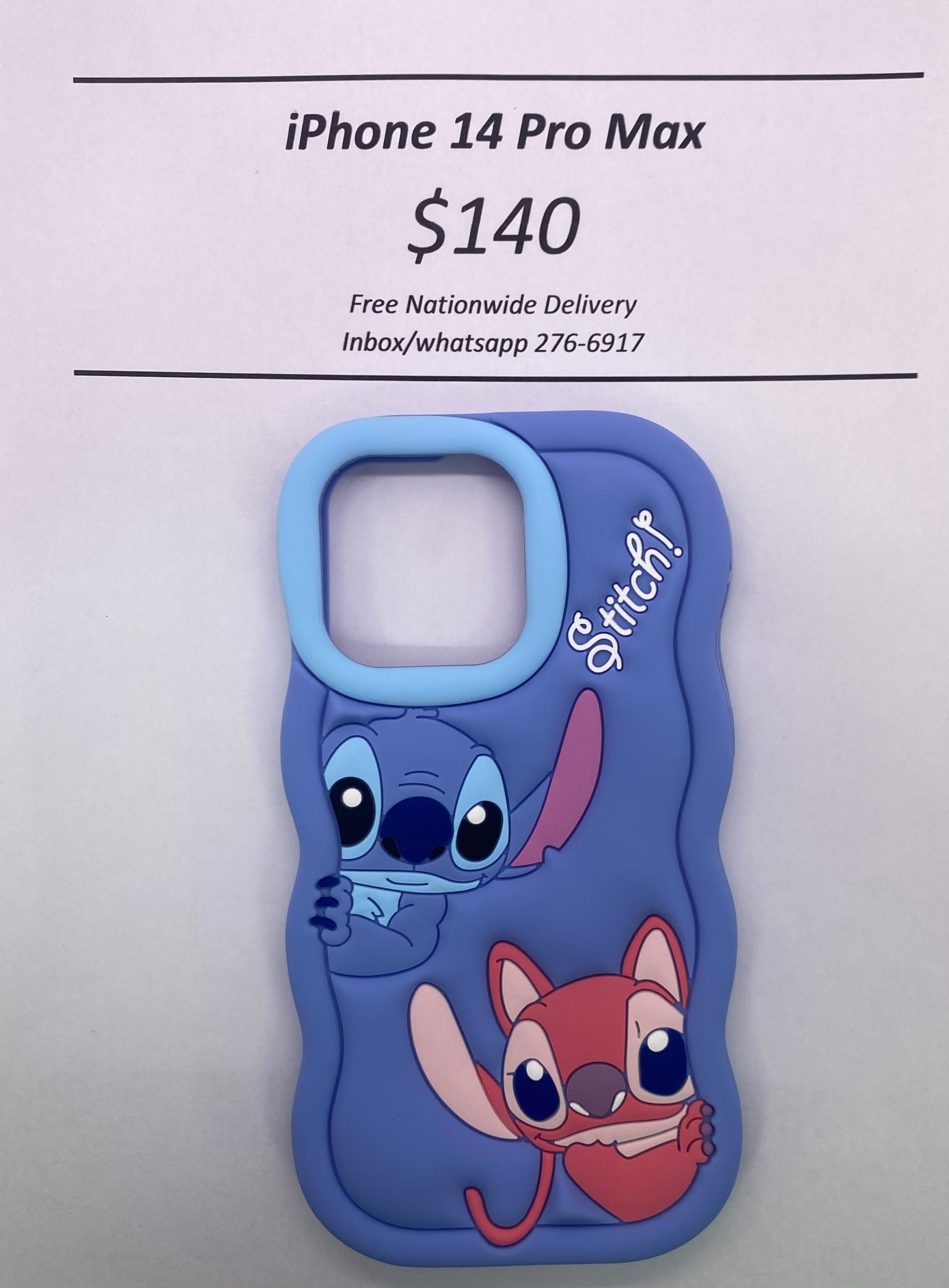 iPhone 14 Pro Max Blue Stitch