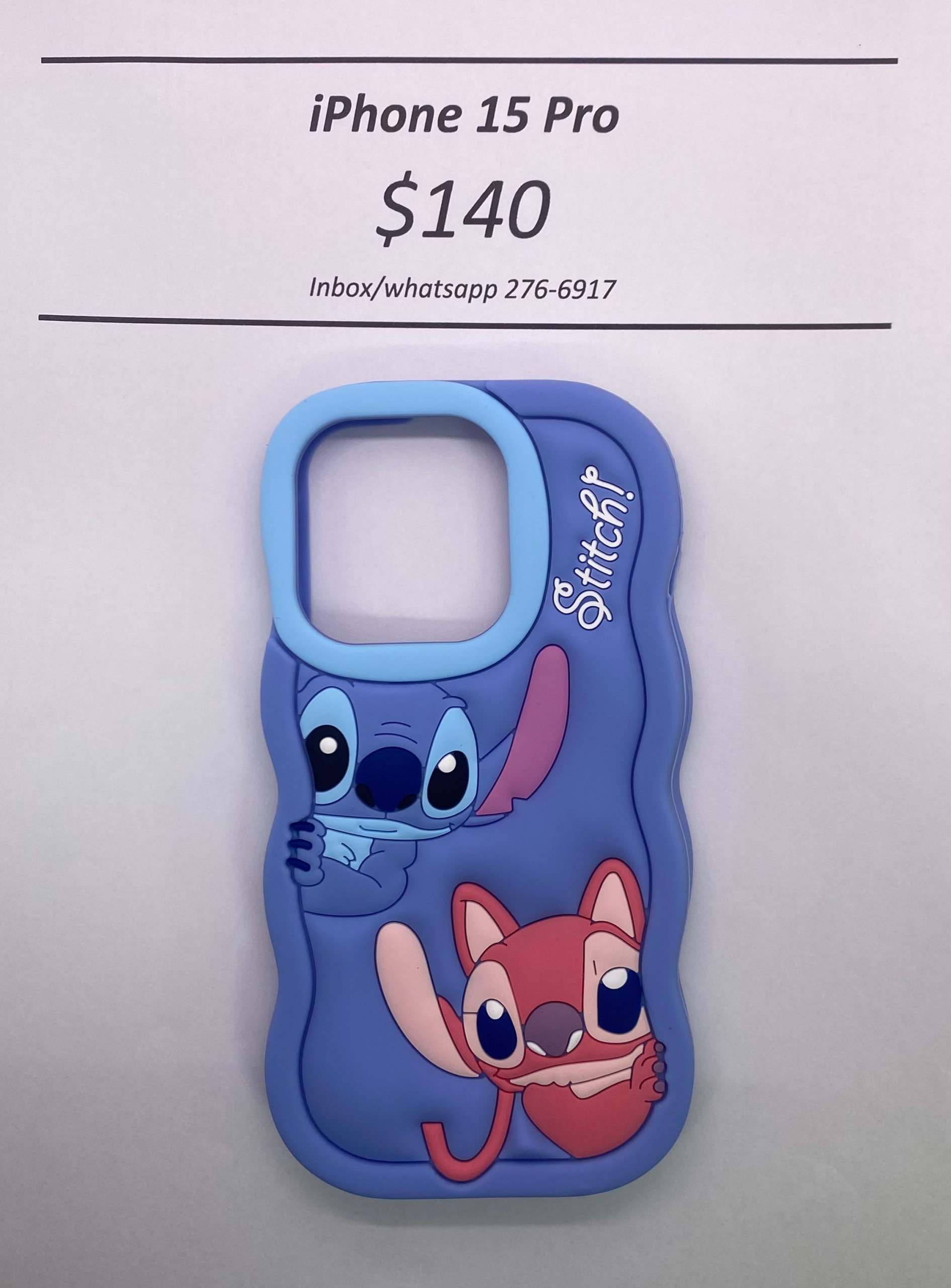 iPhone 15 Pro Blue Stitch