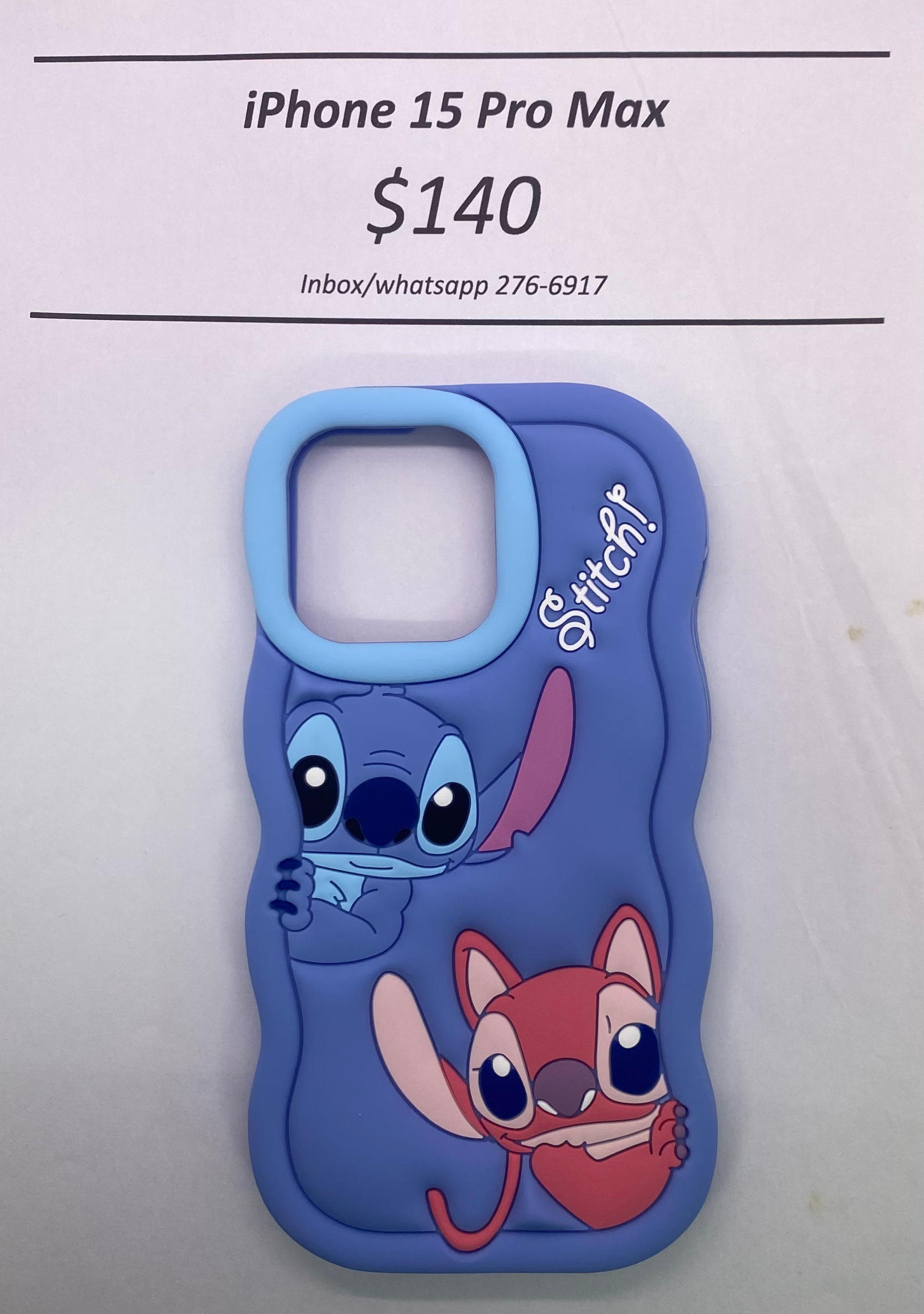 iPhone 15 Pro Max Blue Stitch