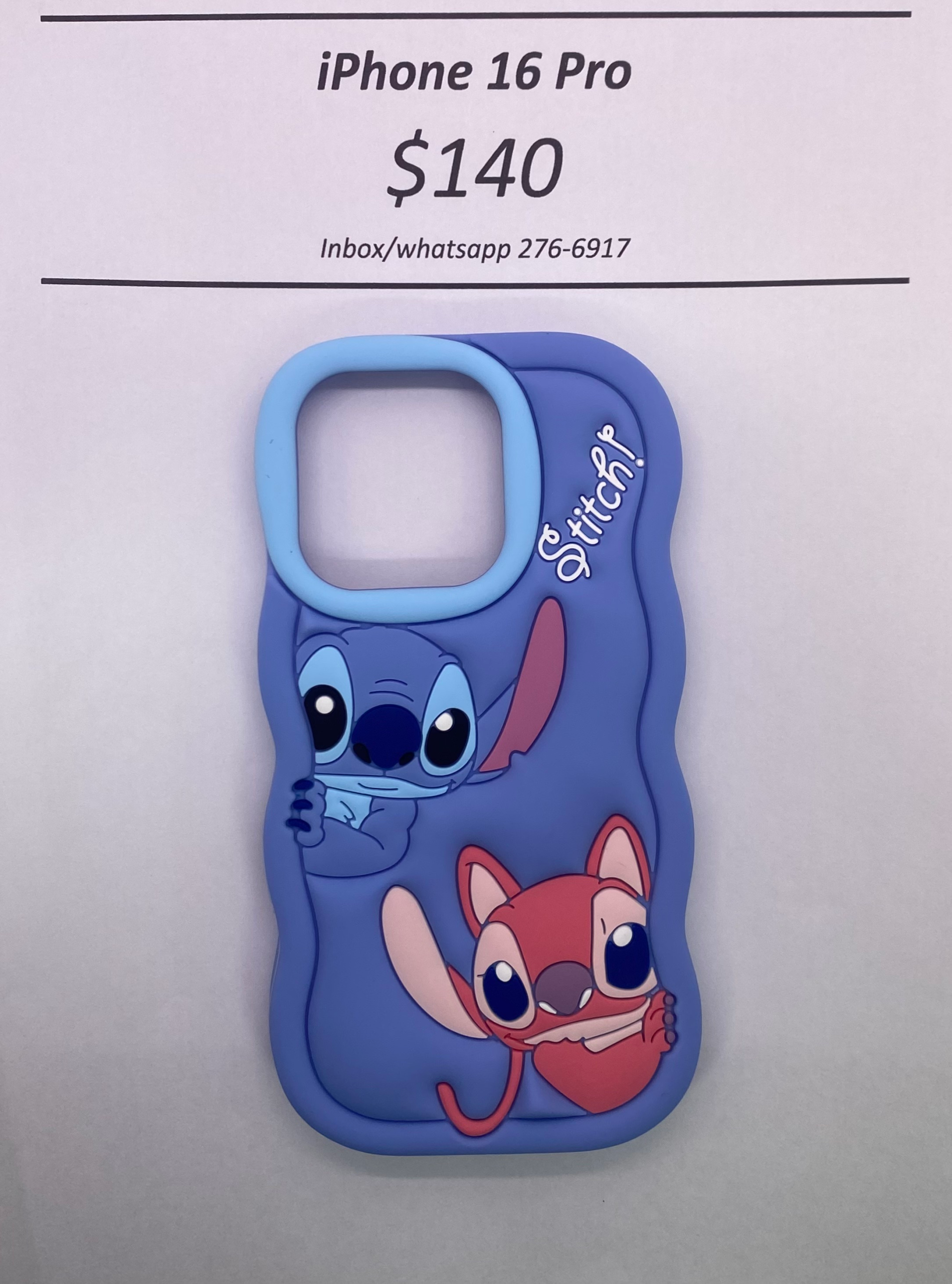 iPhone 16 Pro Blue Stitch