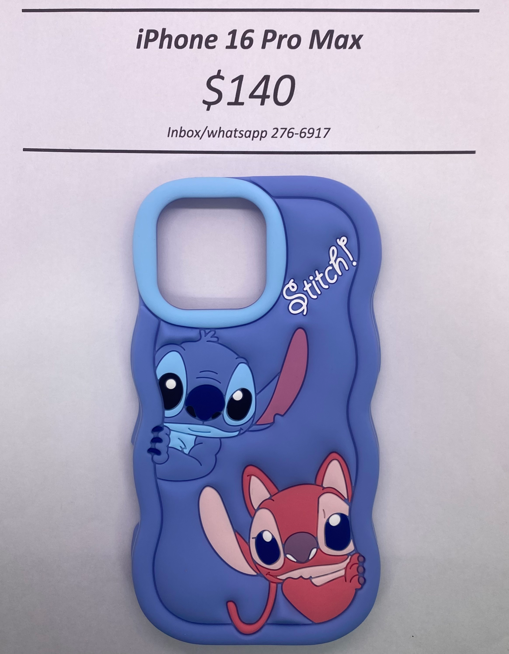 iPhone 16 Pro Max Blue Stitch