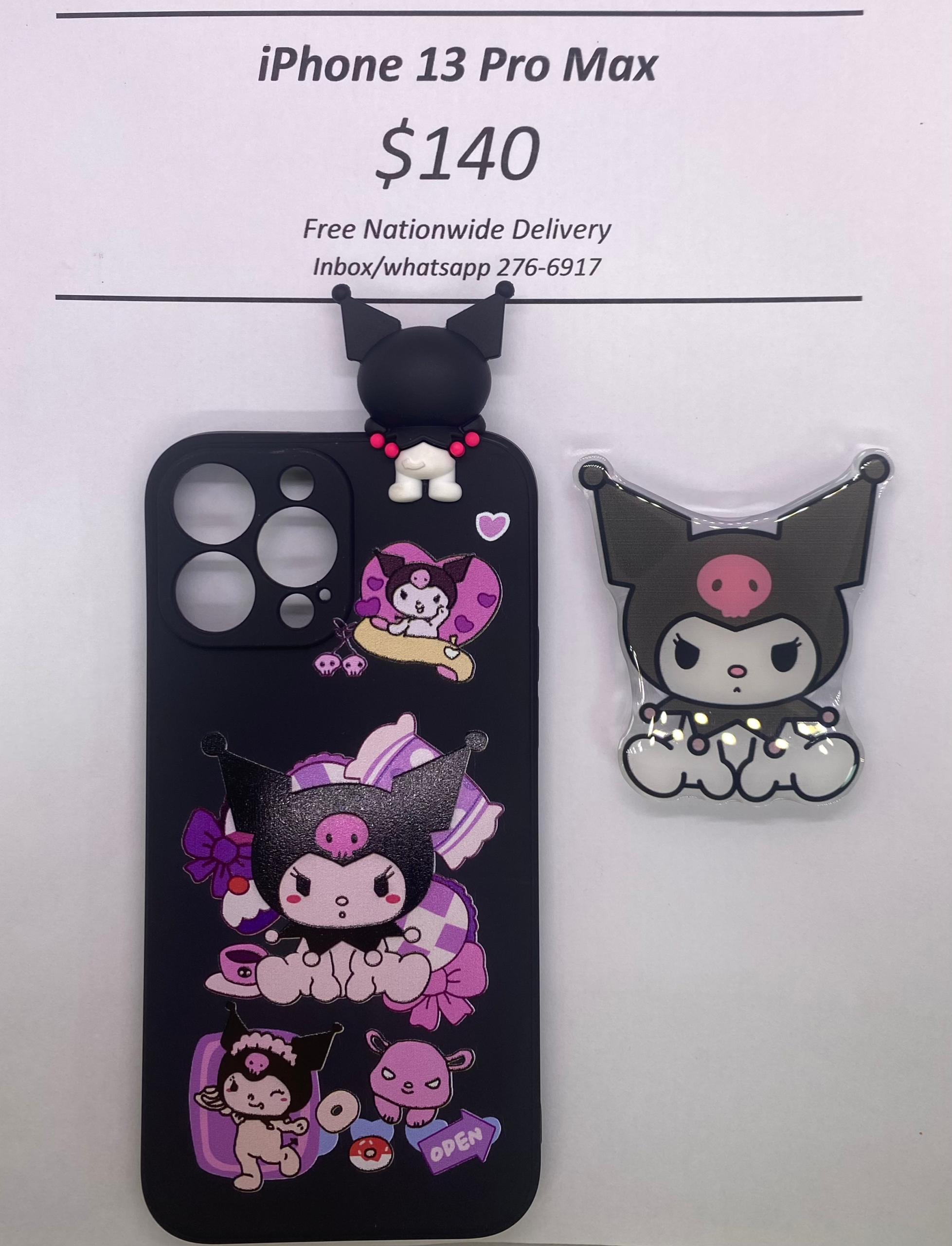 iPhone 13 Pro Max Kuromi with Pop Socket