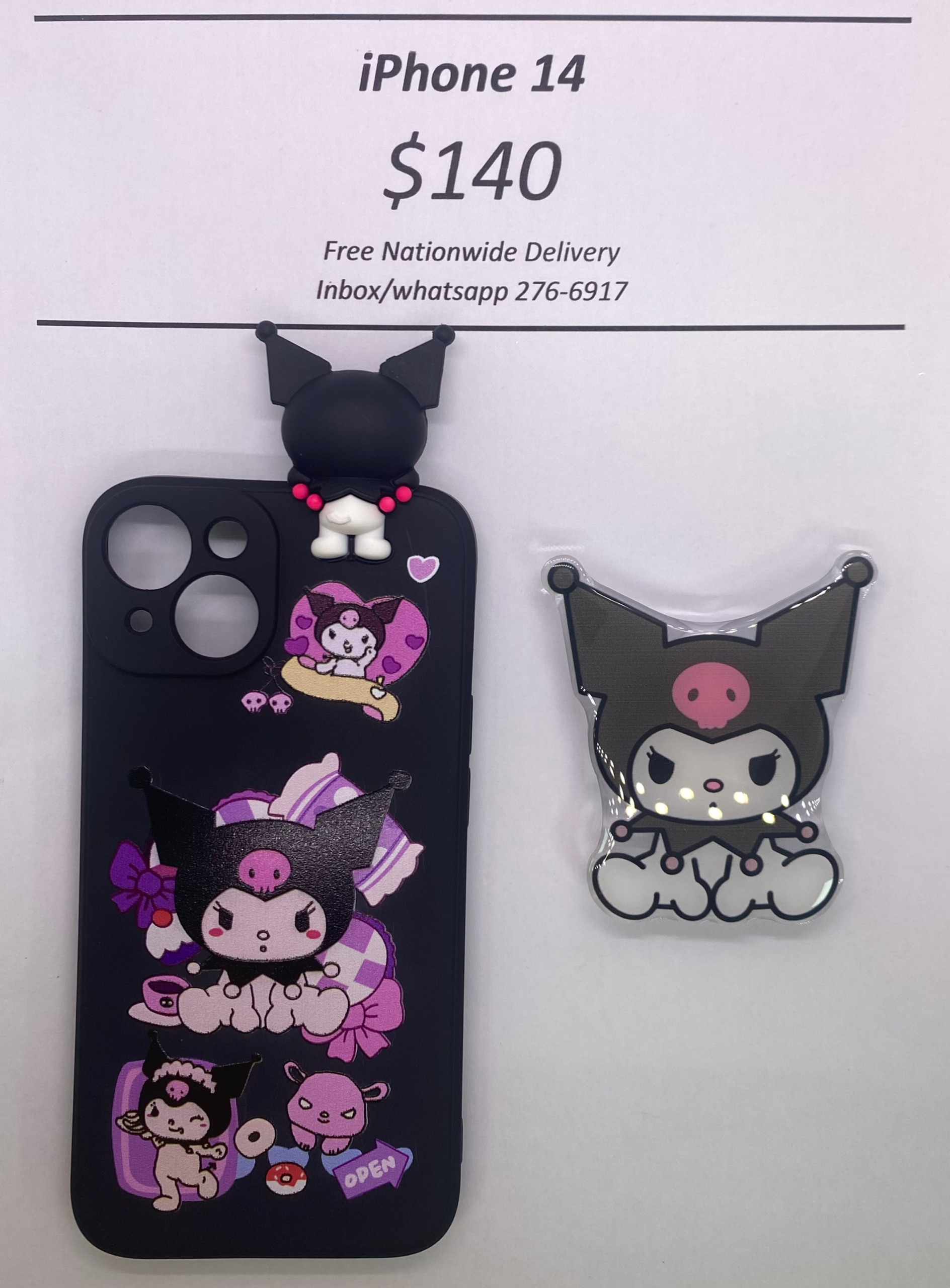 iPhone 14 Kuromi with Pop Socket