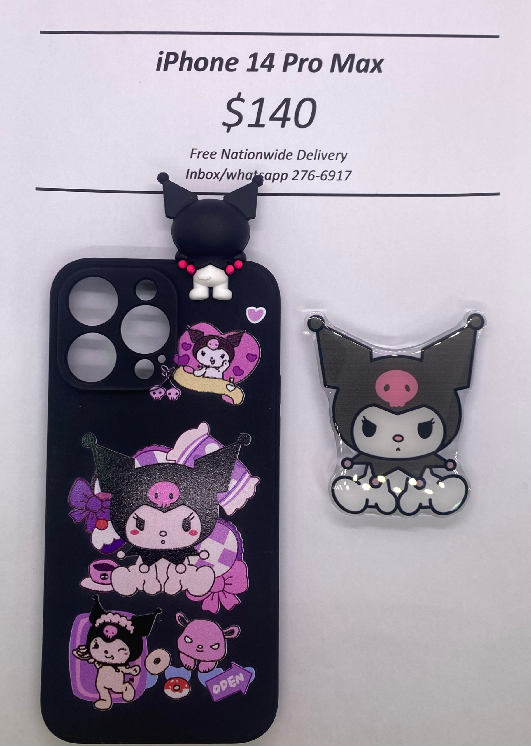 iPhone 14 Pro Max Kuromi with Pop Socket