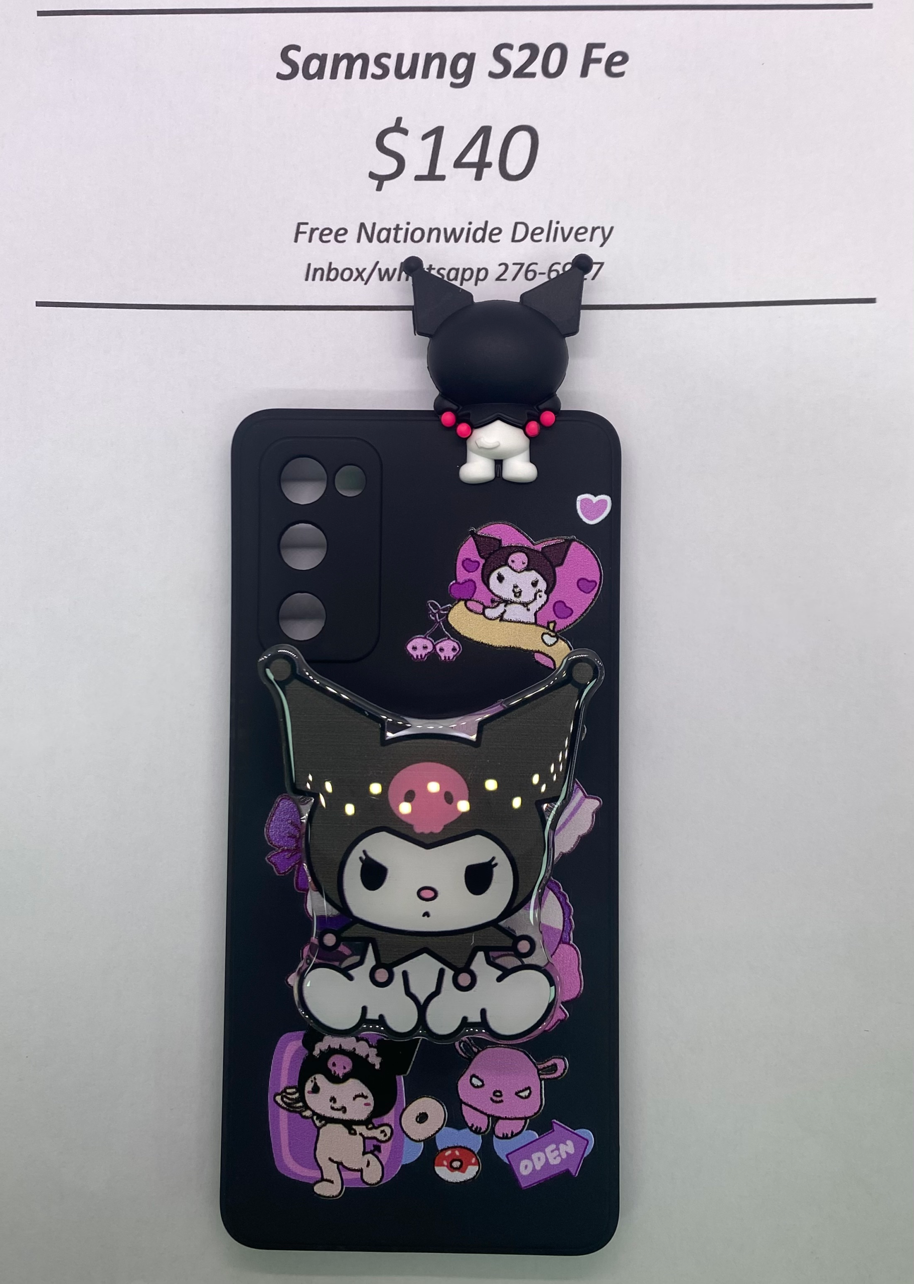 S20 FE Kuromi with Pop Socket