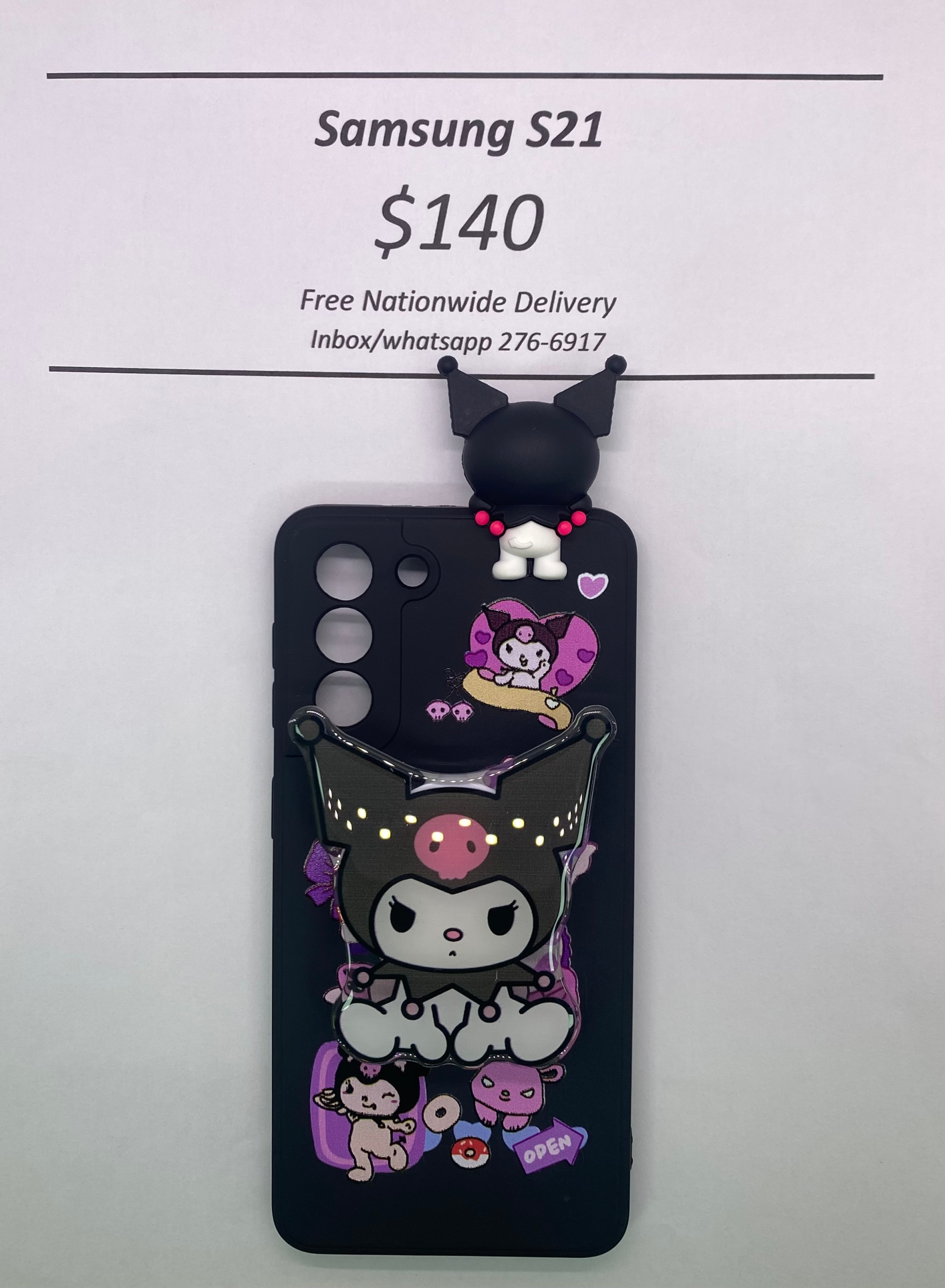 S21 Kuromi with Pop Socket