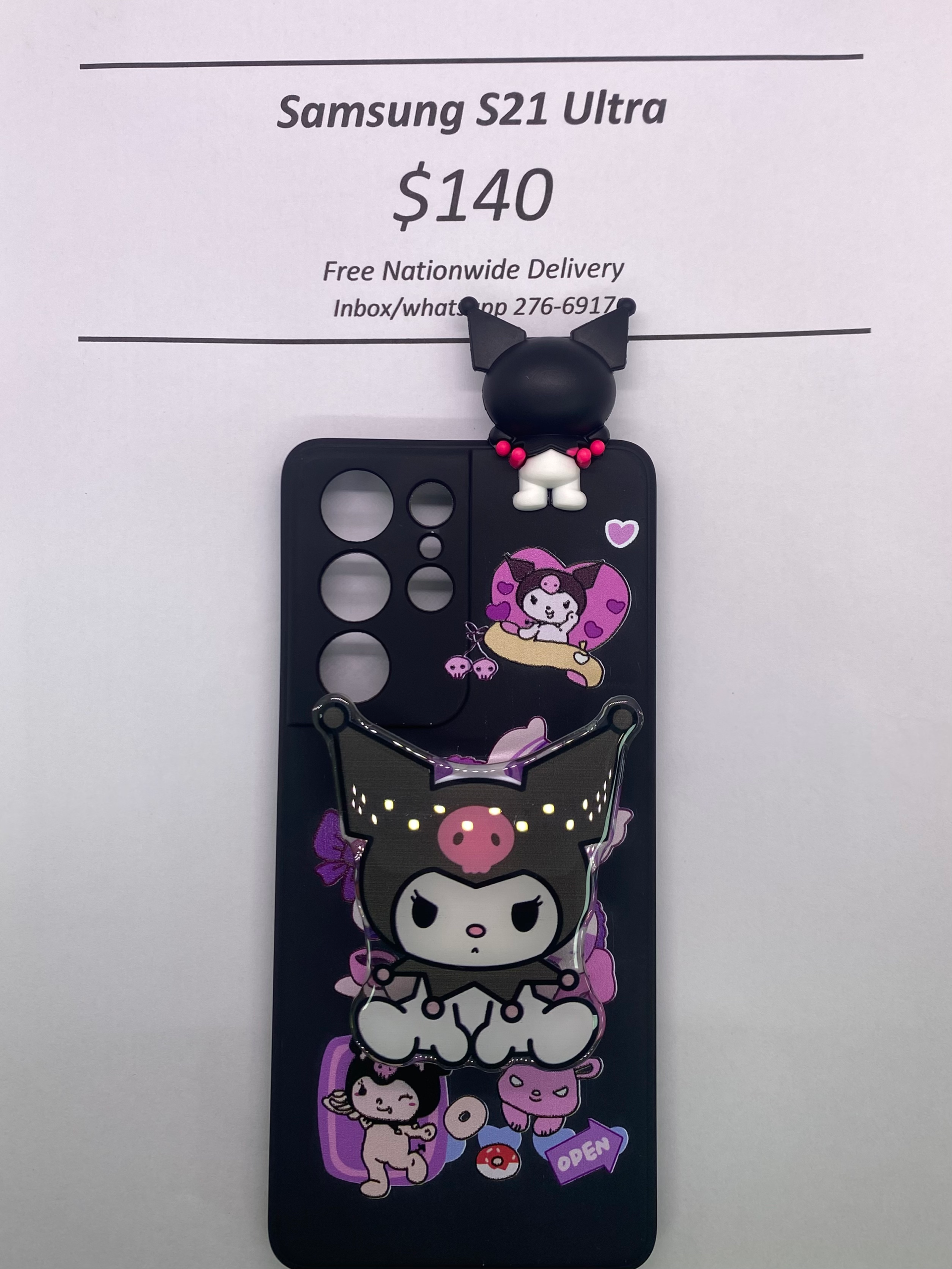 S21 Ultra Kuromi with Pop Socket