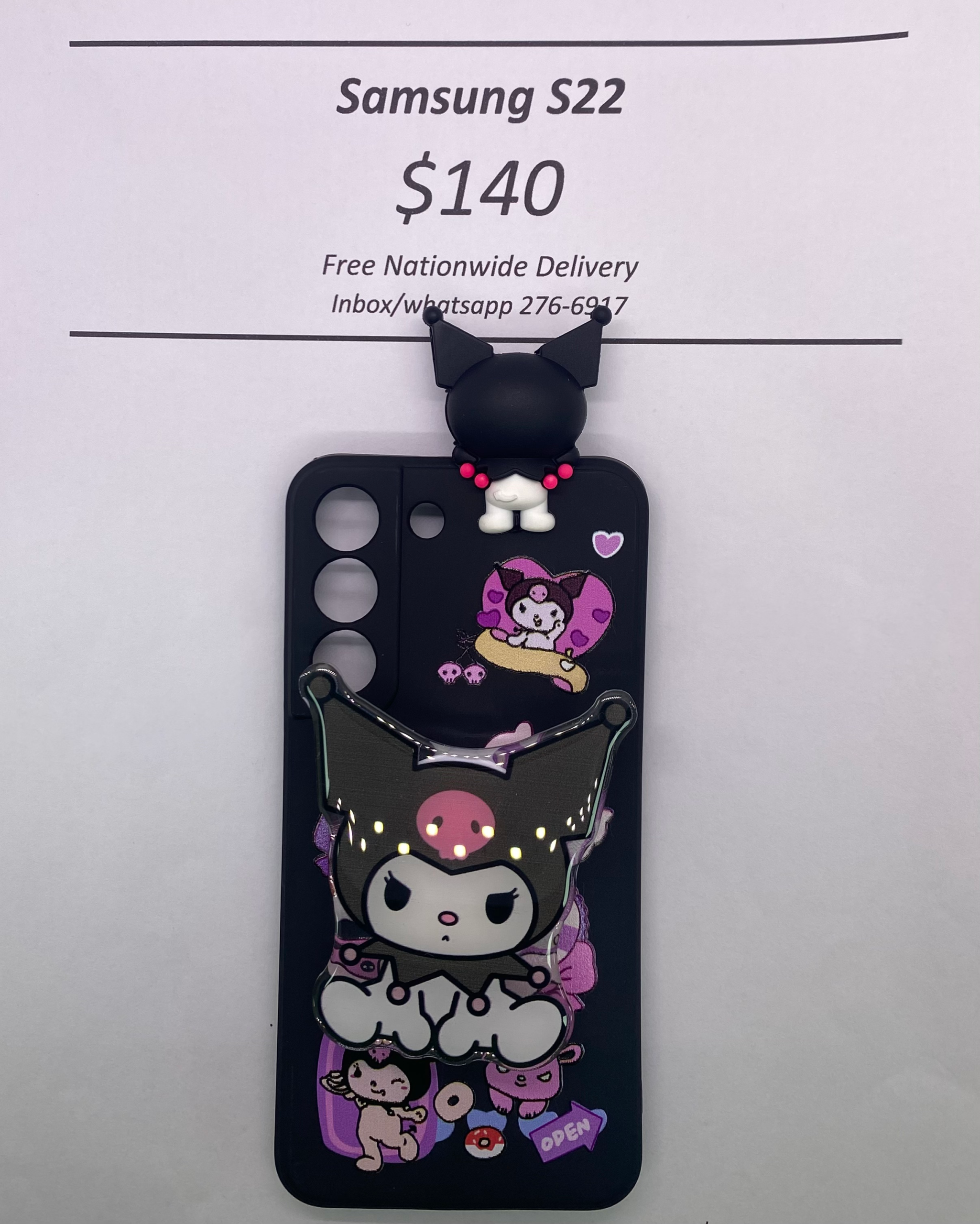 S22 Kuromi with Pop Socket