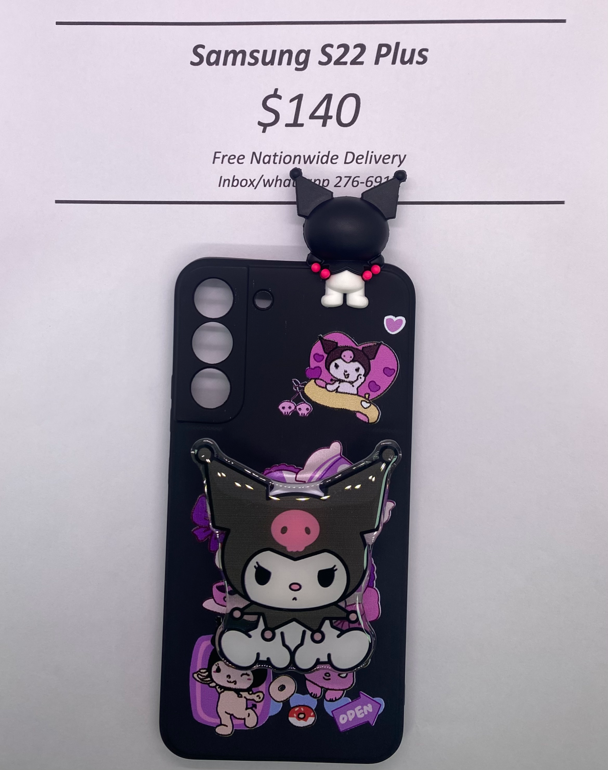 S22+ Kuromi with Pop Socket