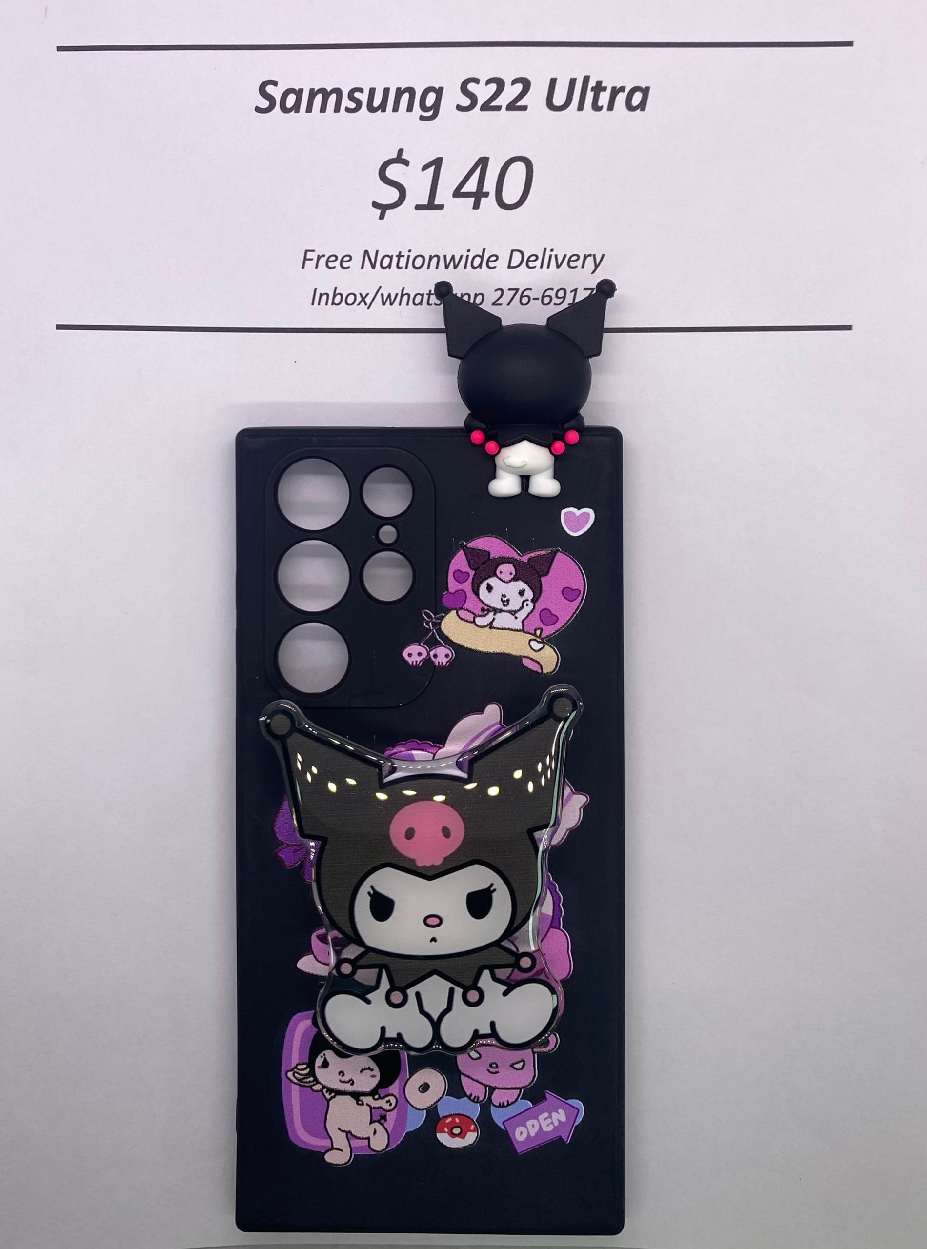 S22 Ultra Kuromi with Pop Socket