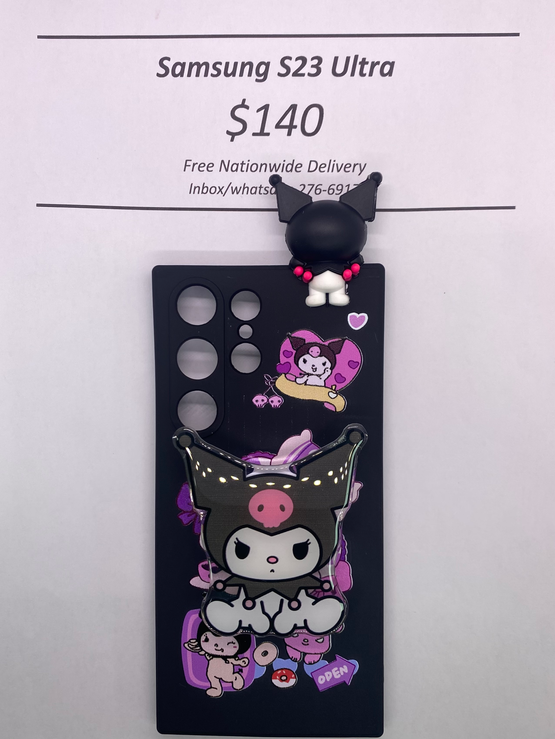 S23 Ultra Kuromi with Pop Socket