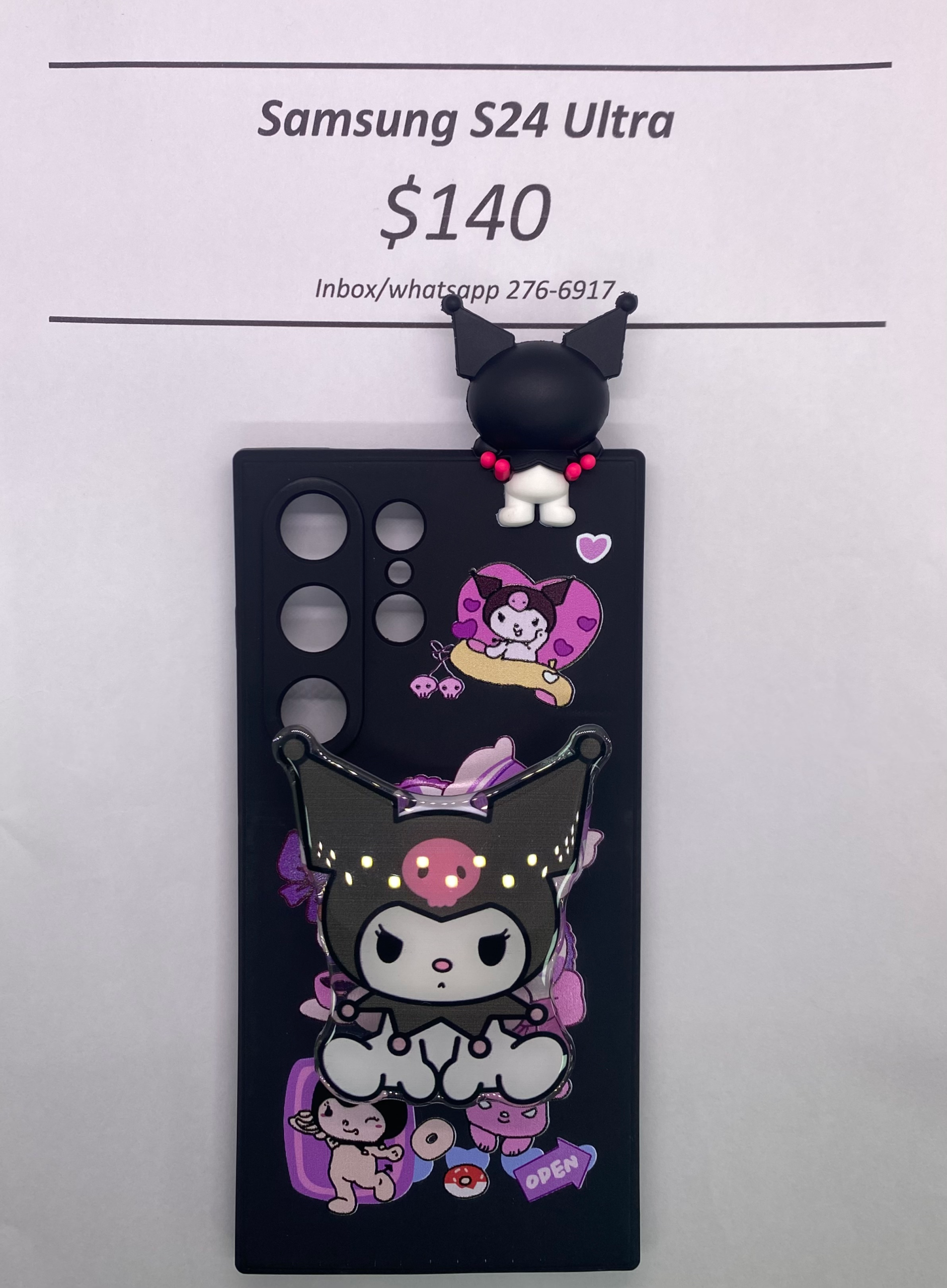 S24 Ultra Kuromi with Pop Socket