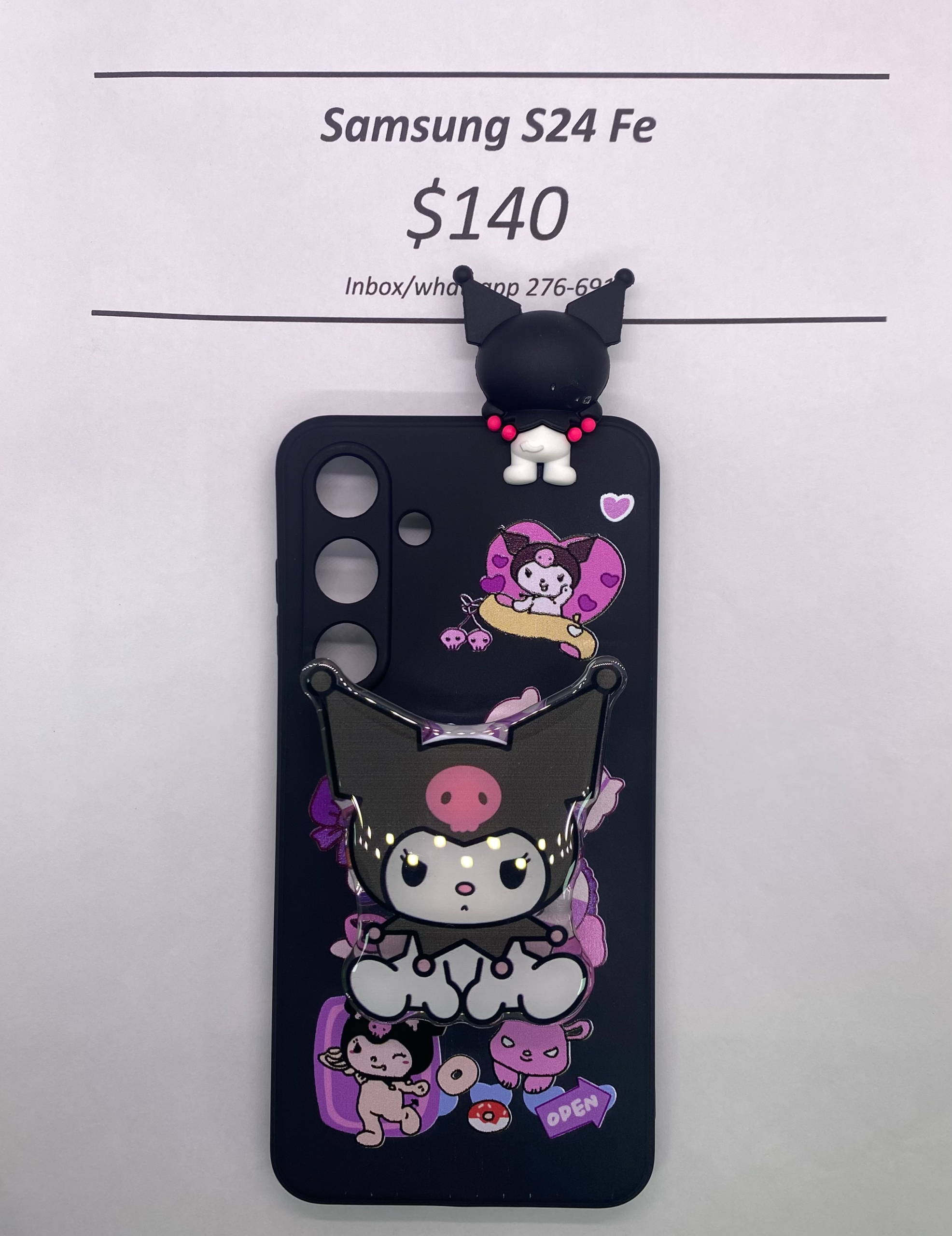 S24 FE Kuromi with Pop Socket
