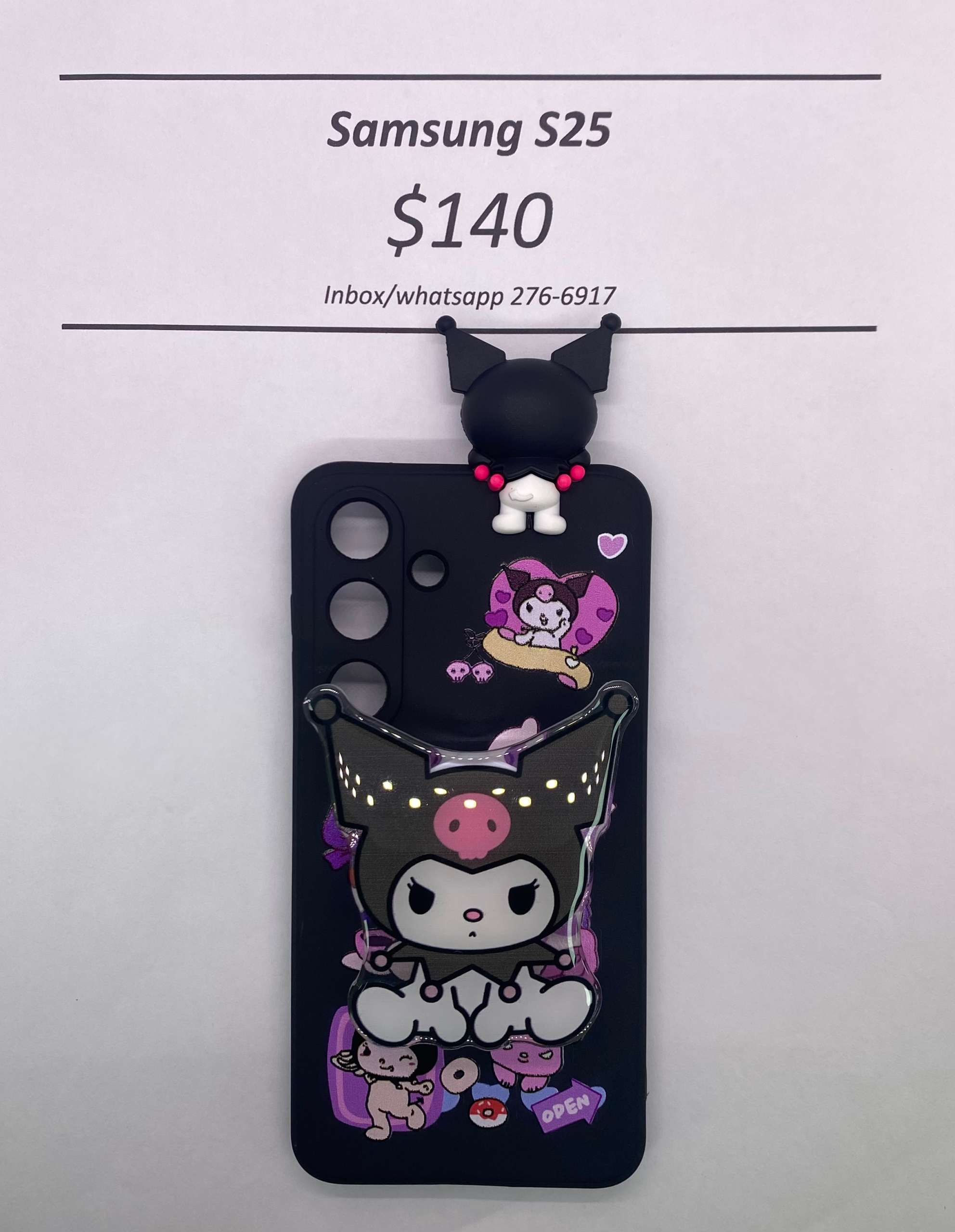 S25 Kuromi with Pop Socket