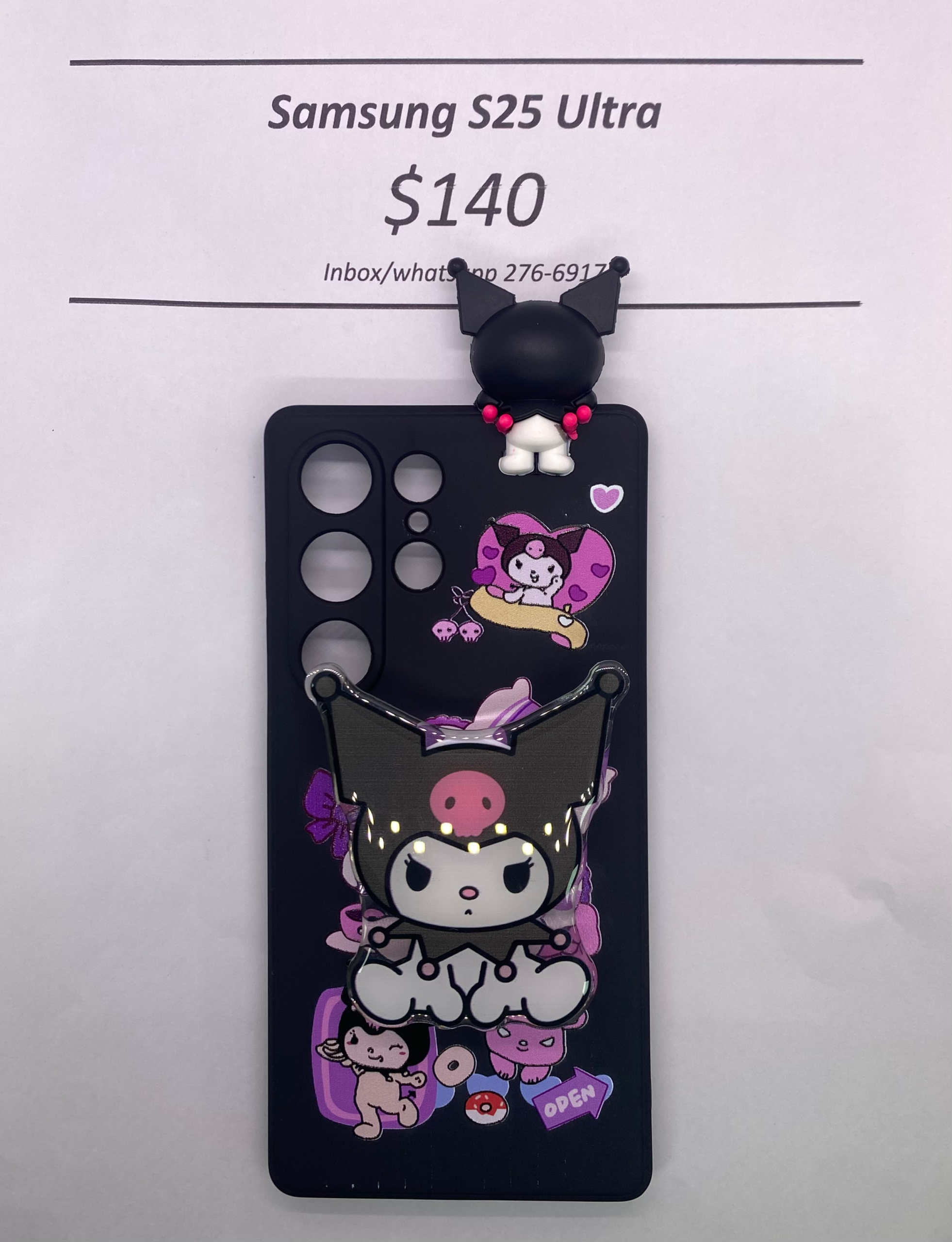 S25 Ultra Kuromi with Pop Socket