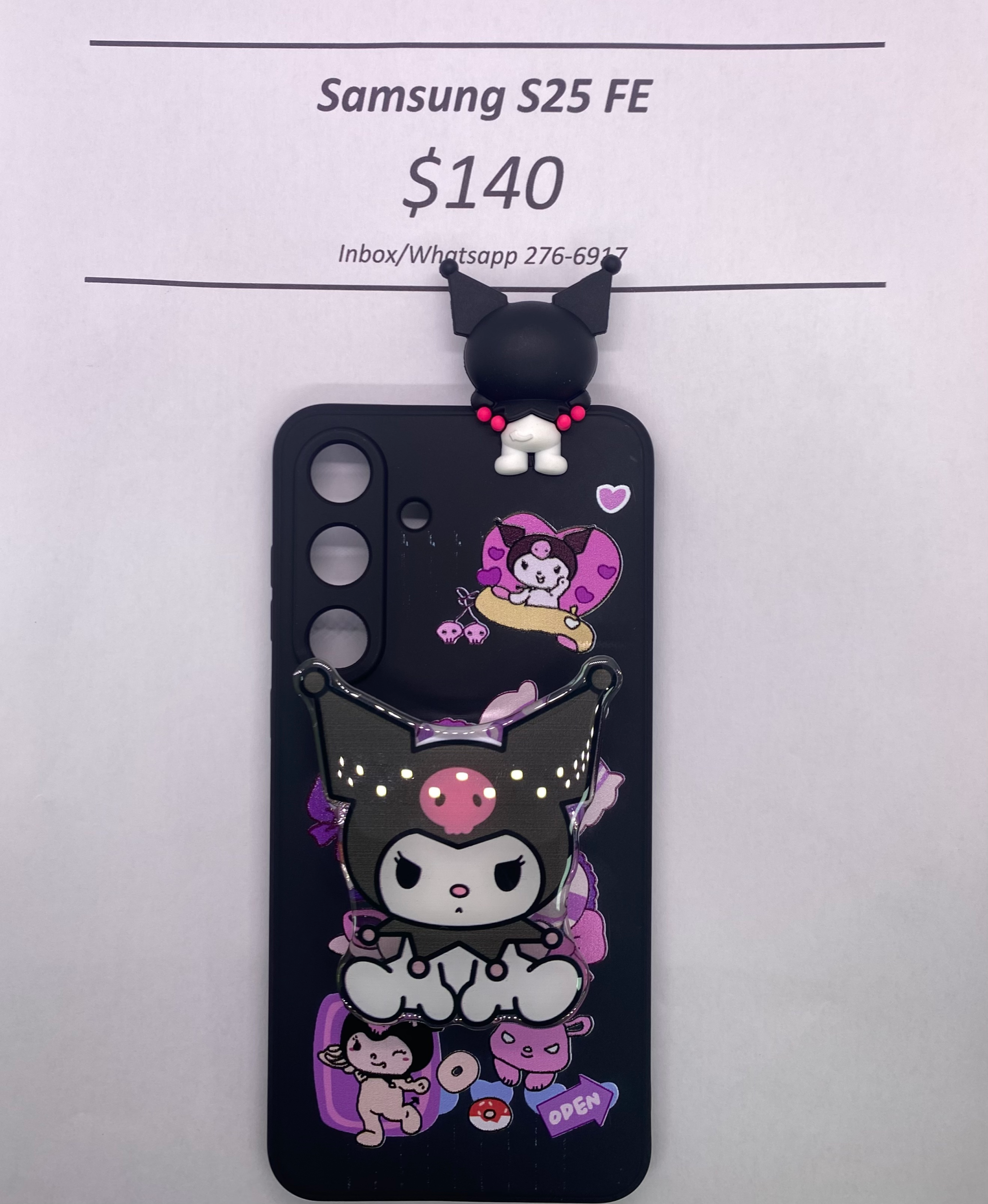 S25 FE Kuromi with Pop Socket