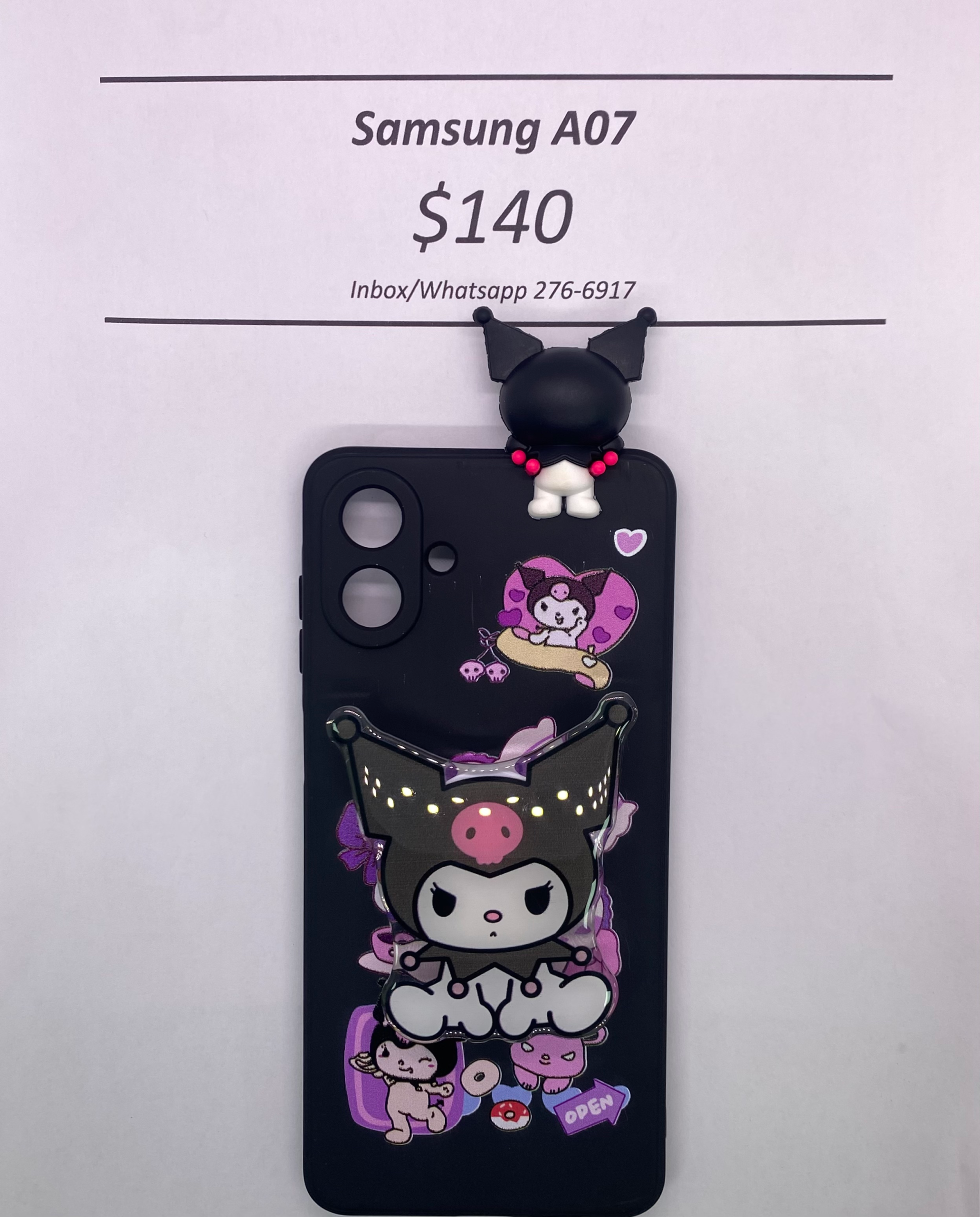 A07 Kuromi with Pop Socket