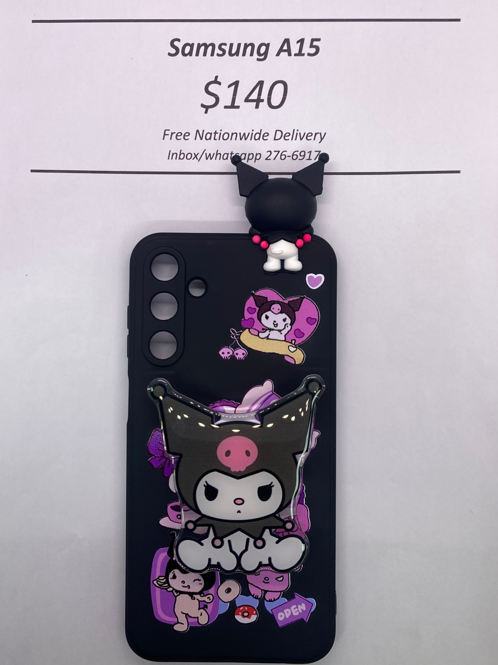 A15 Kuromi with Pop Socket