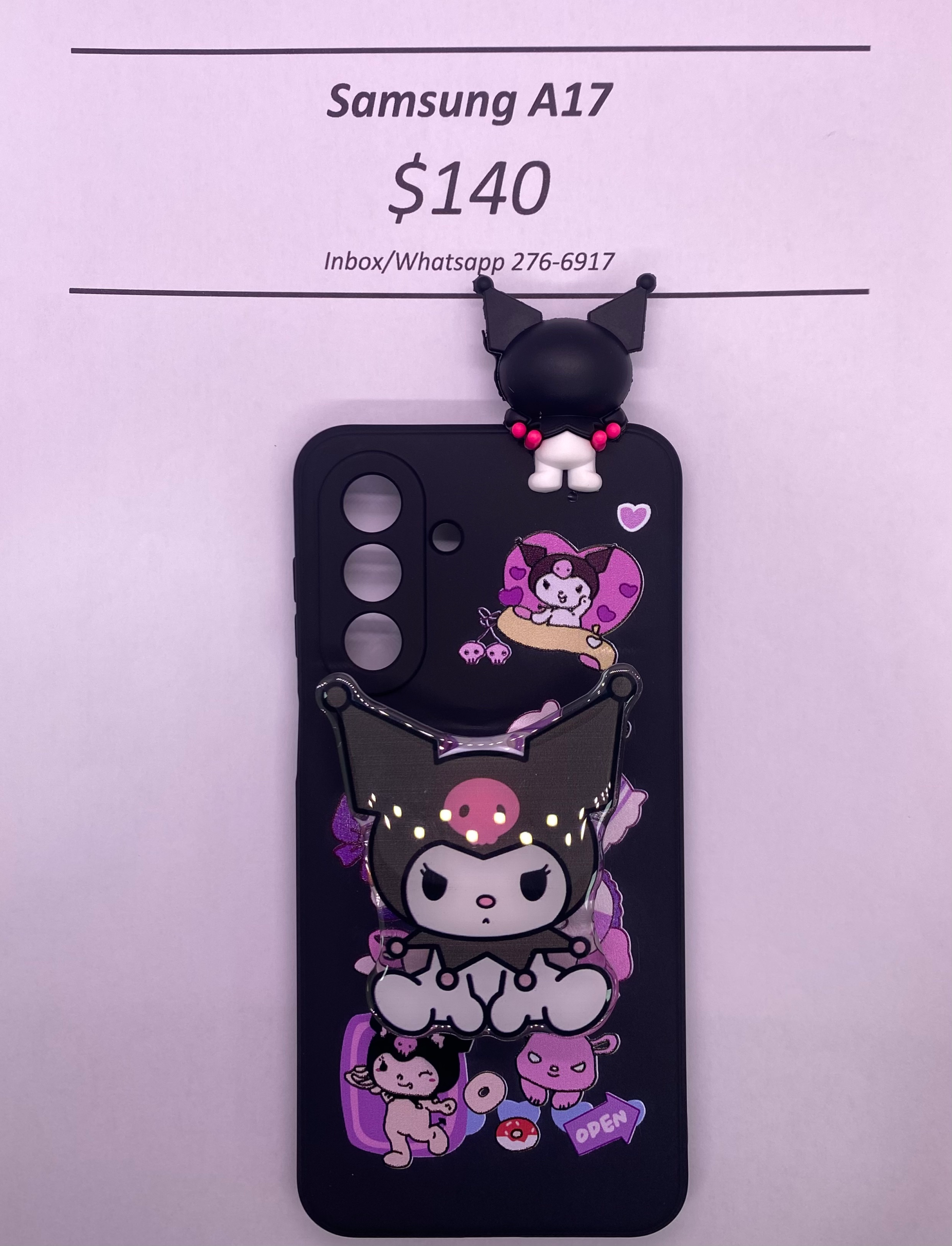 A17 Kuromi with Pop Socket