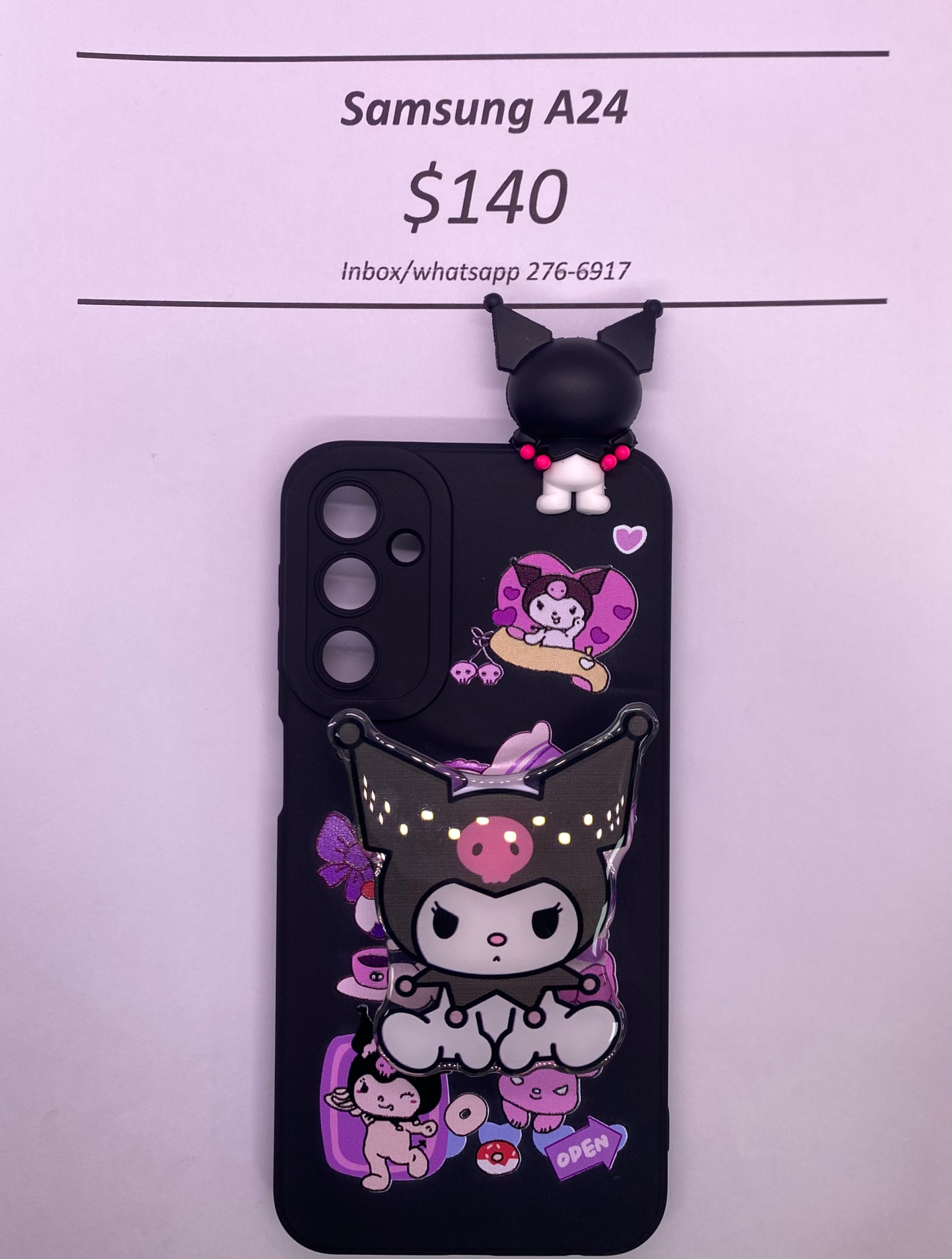 A24 Kuromi with Pop Socket