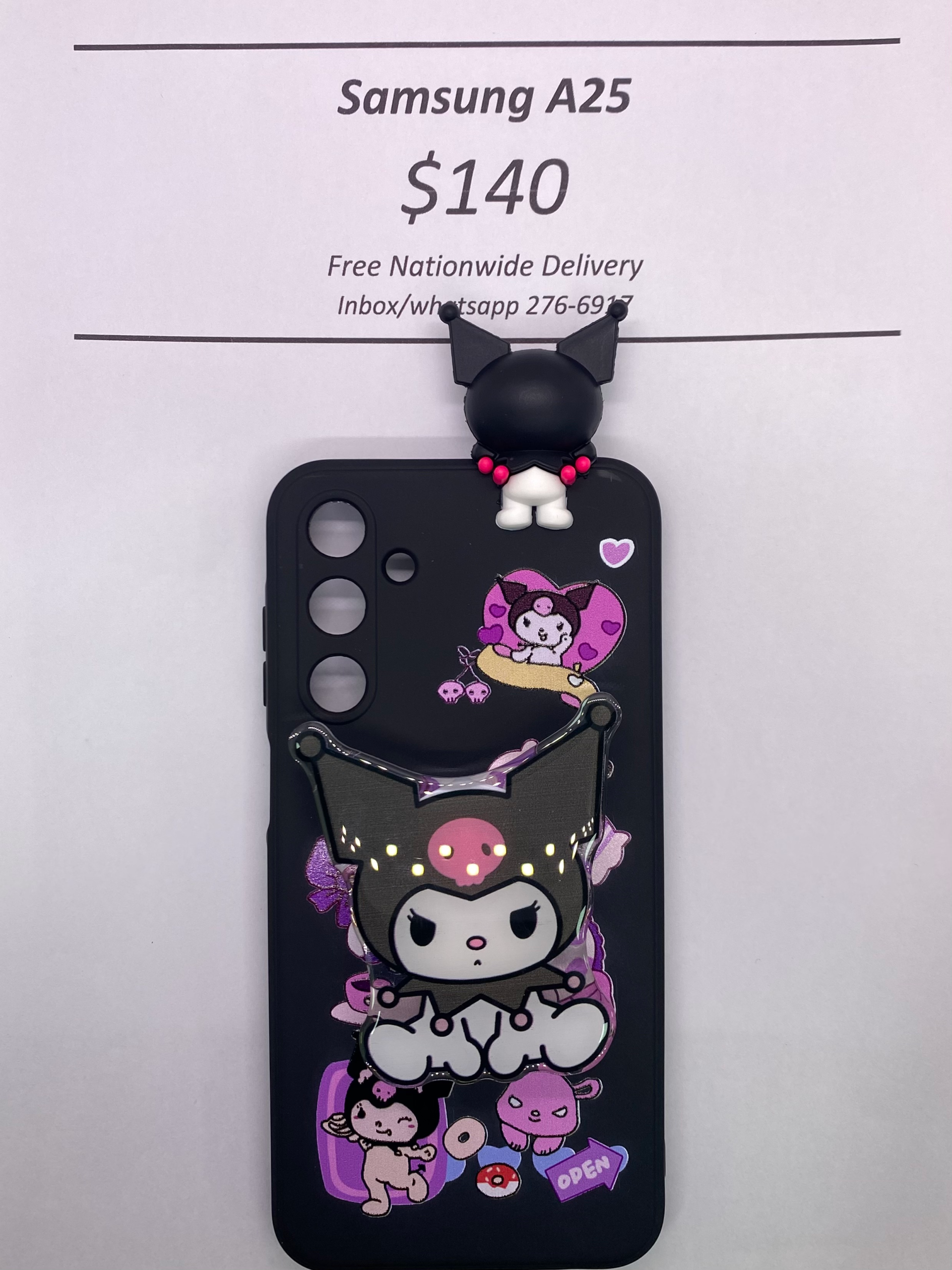 A25 Kuromi with Pop Socket