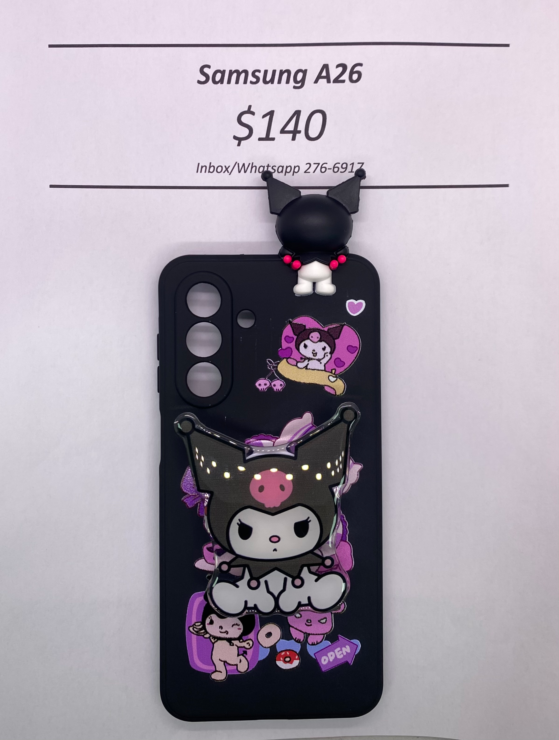 A26 Kuromi with Pop Socket