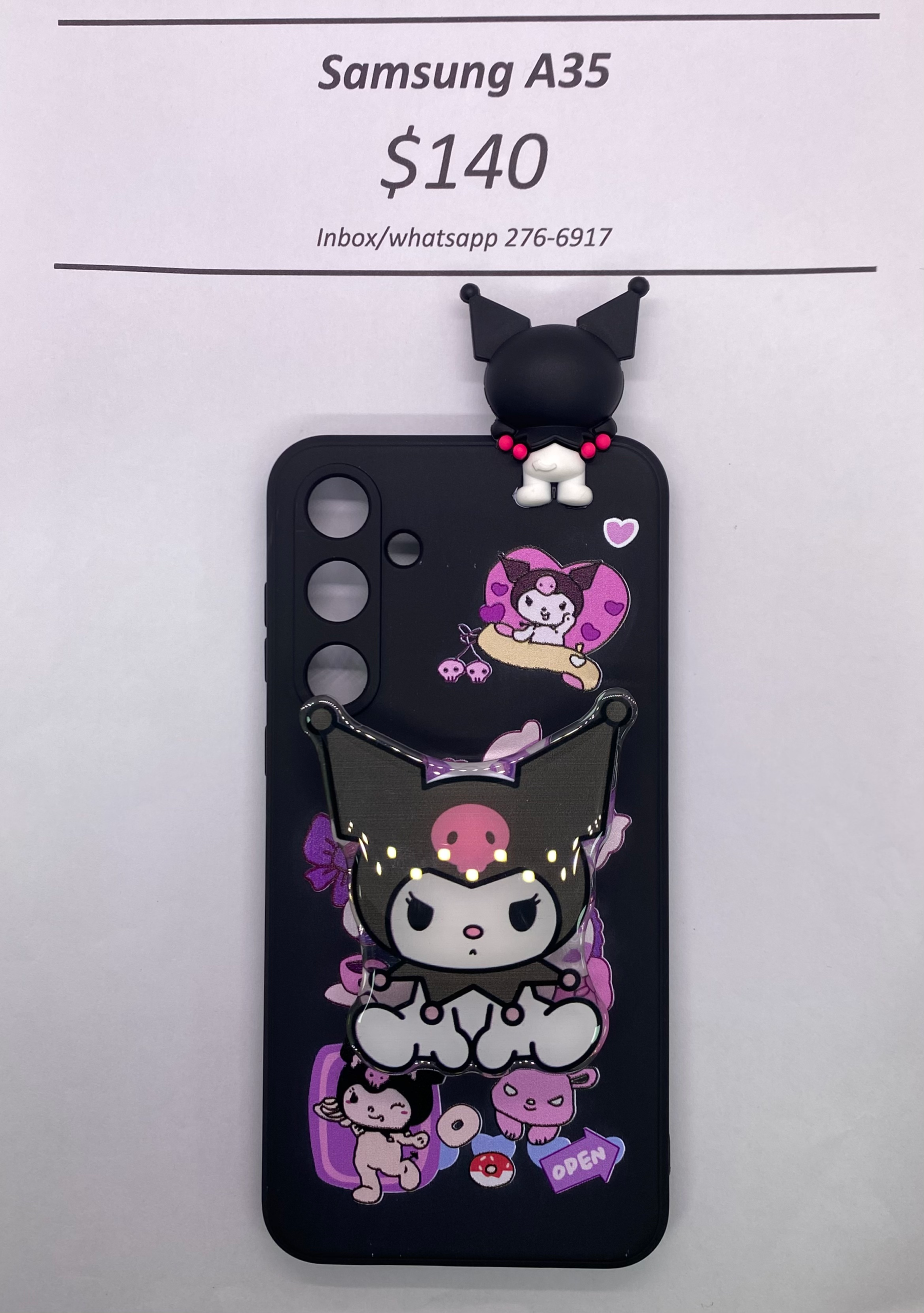 A35 Kuromi with Pop Socket