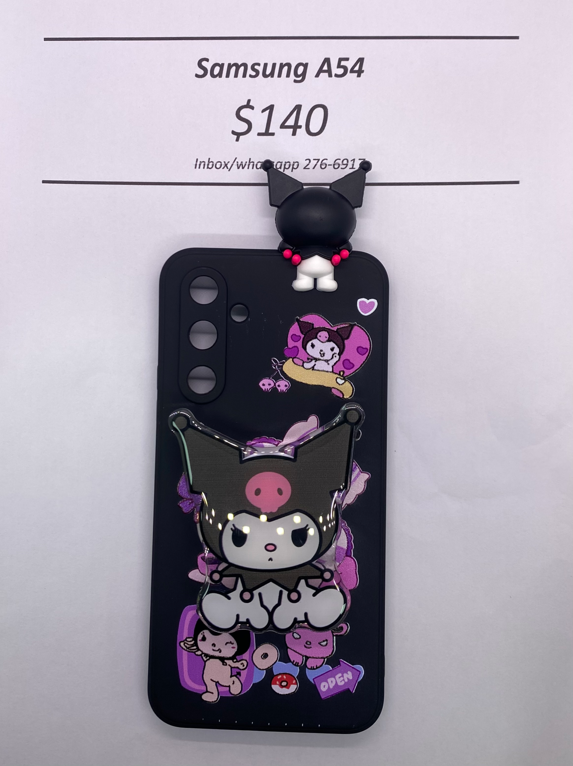 A54 Kuromi with Pop Socket