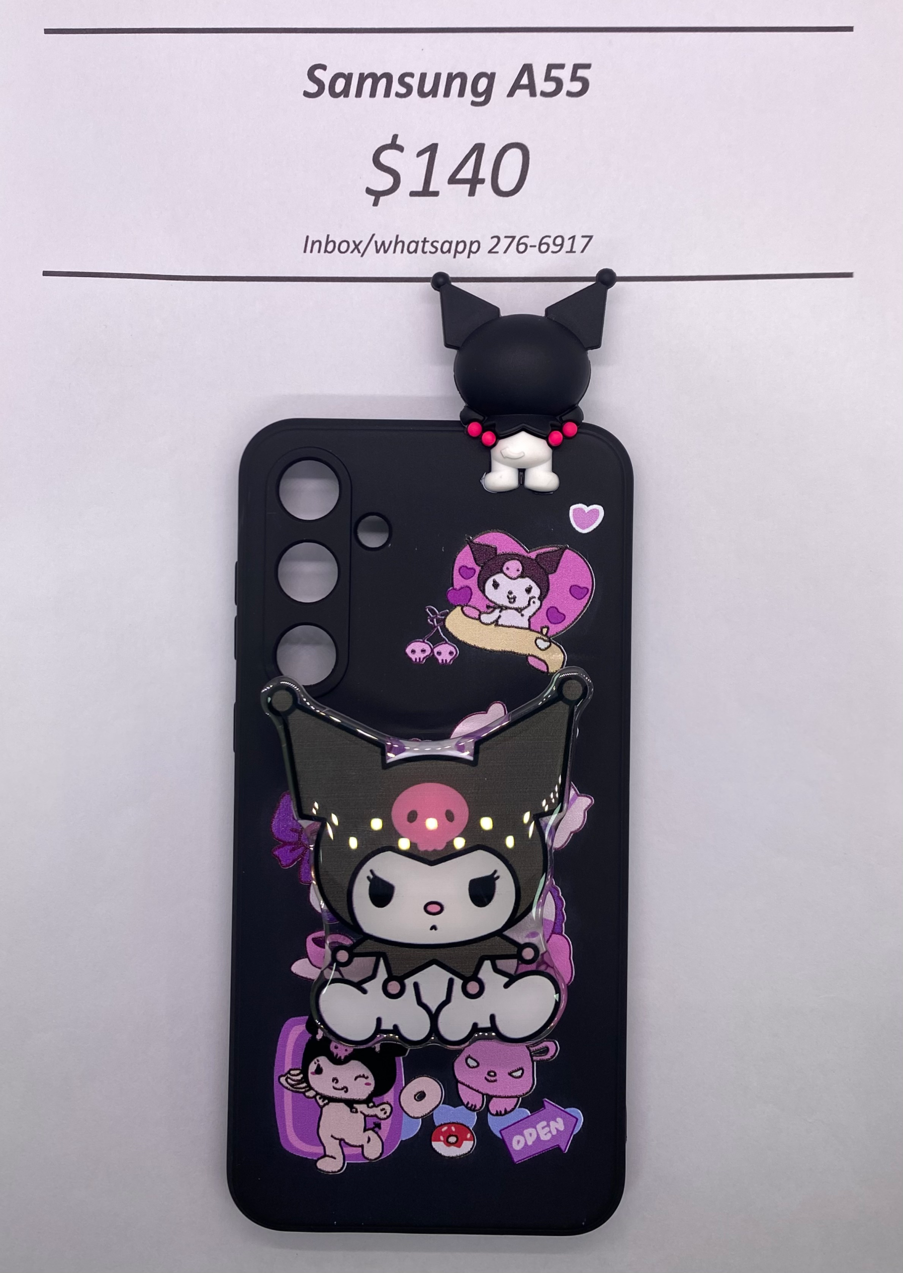 A55 Kuromi with Pop Socket