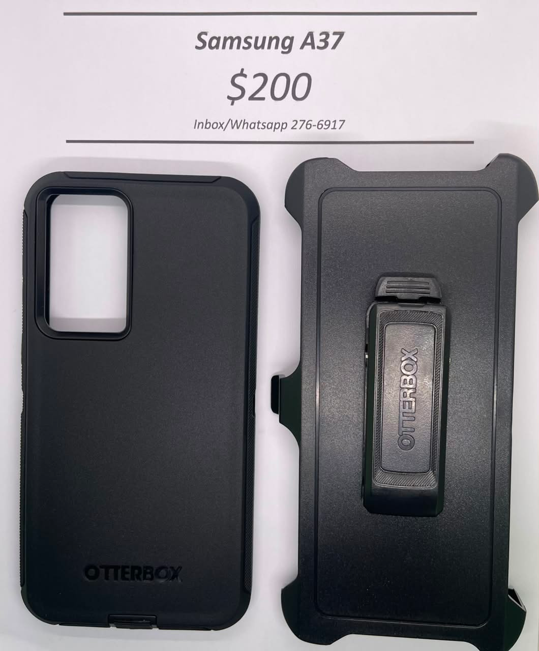 A37 Black Otterbox A37 Otterbox Defender Black