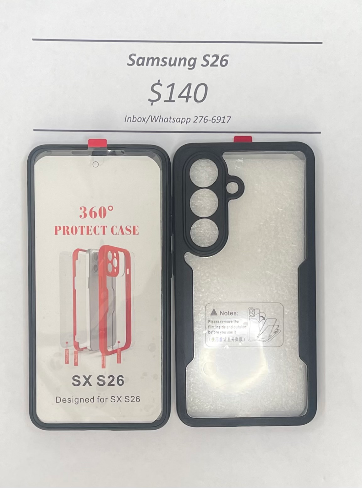 S26 Black Rugged 360 Case
