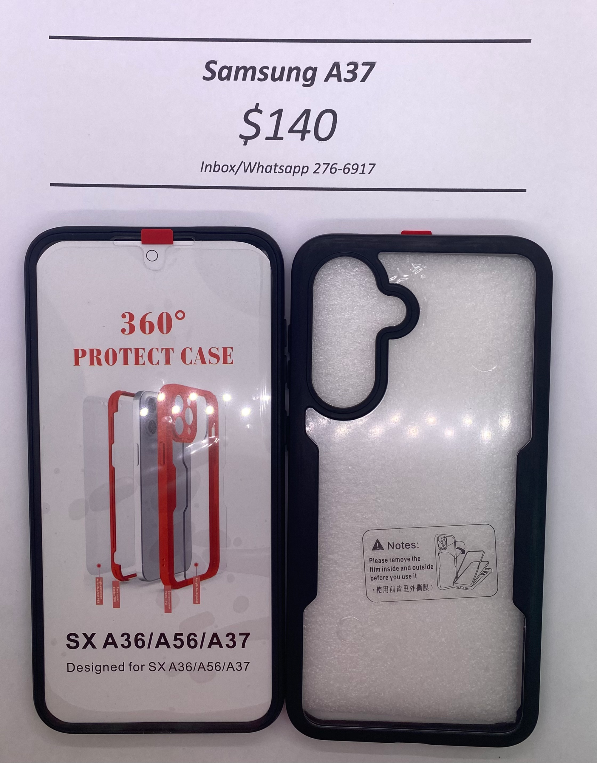 A37 Black Rugged 360 Case