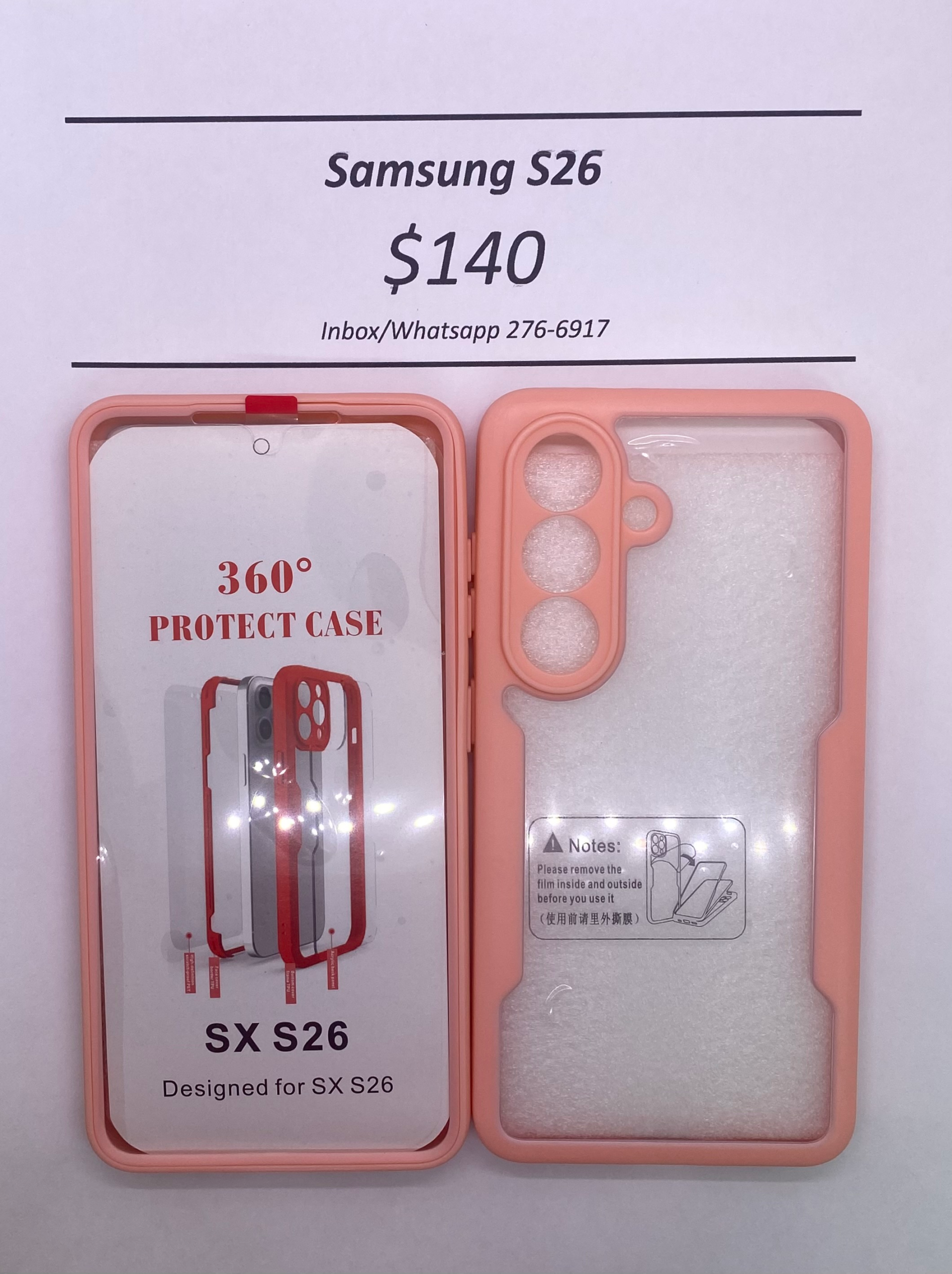 S26 Pink Rugged 360 Case