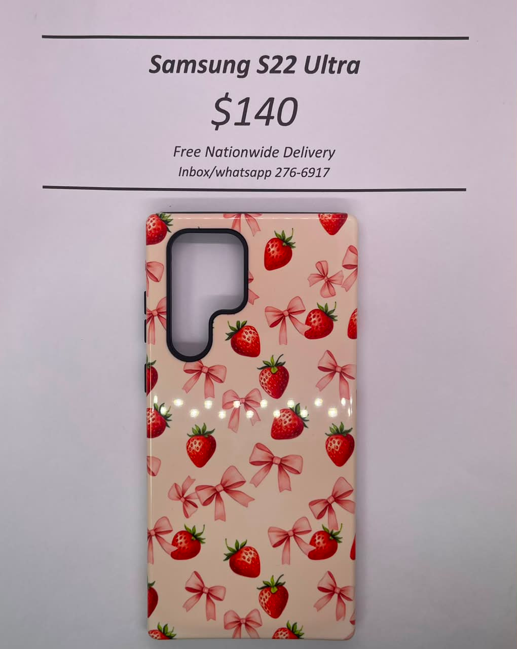 S22 Ultra Hard Plastic Strawberry