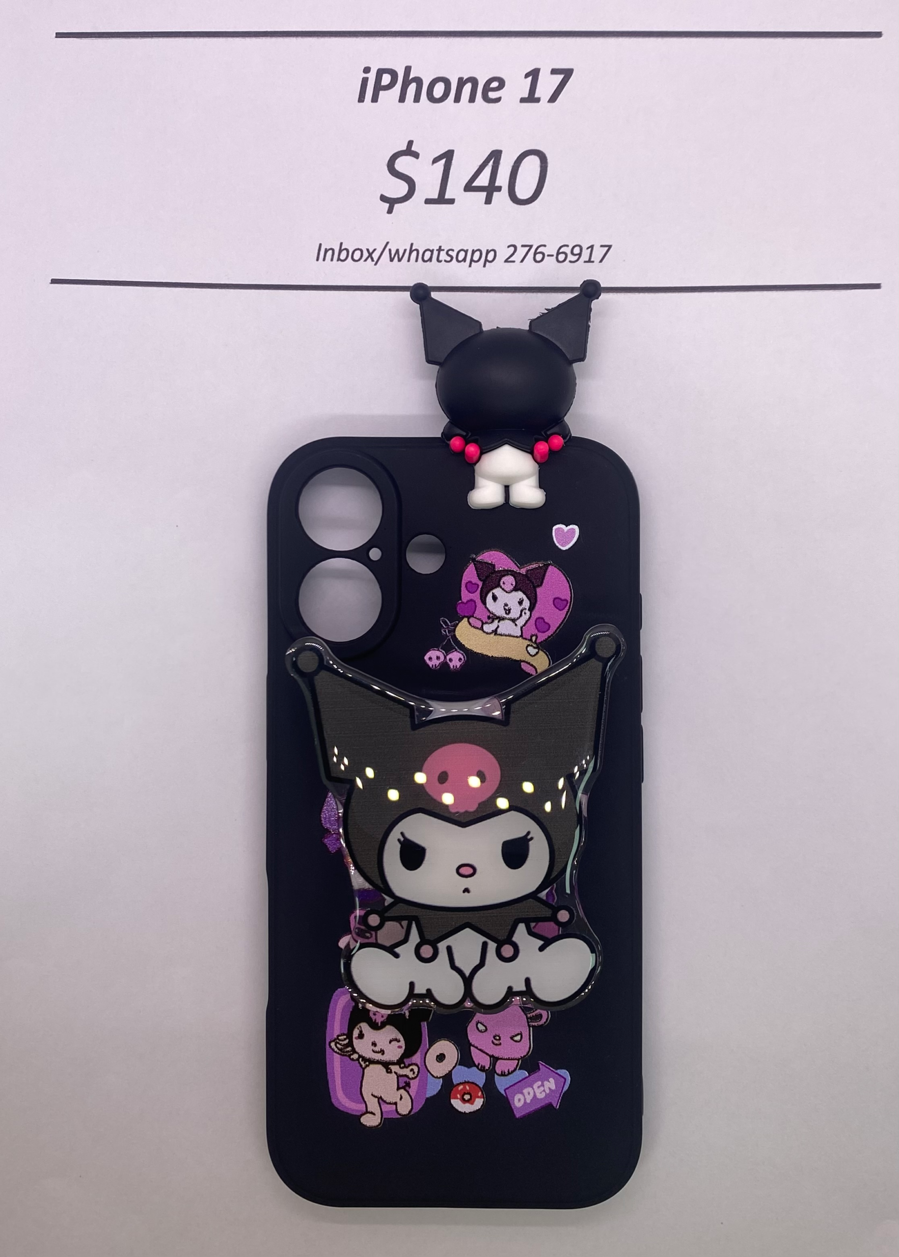 iPhone 17 Kuromi with Pop Socket