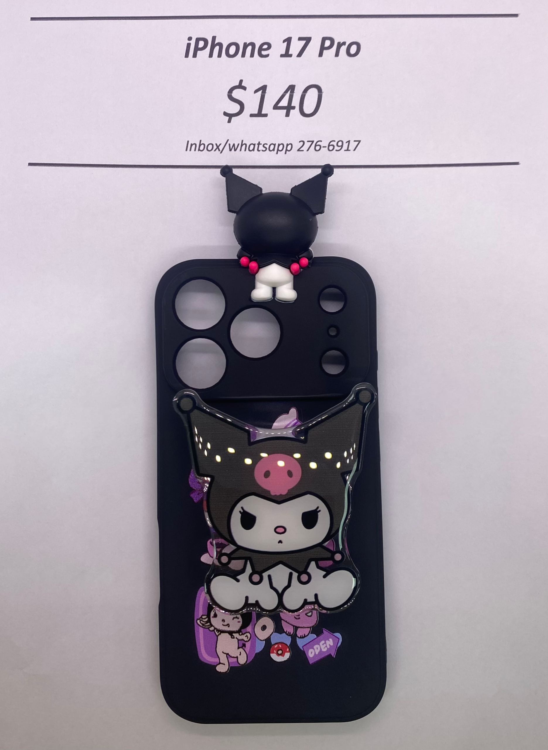iPhone 17 Pro Kuromi with Pop Socket