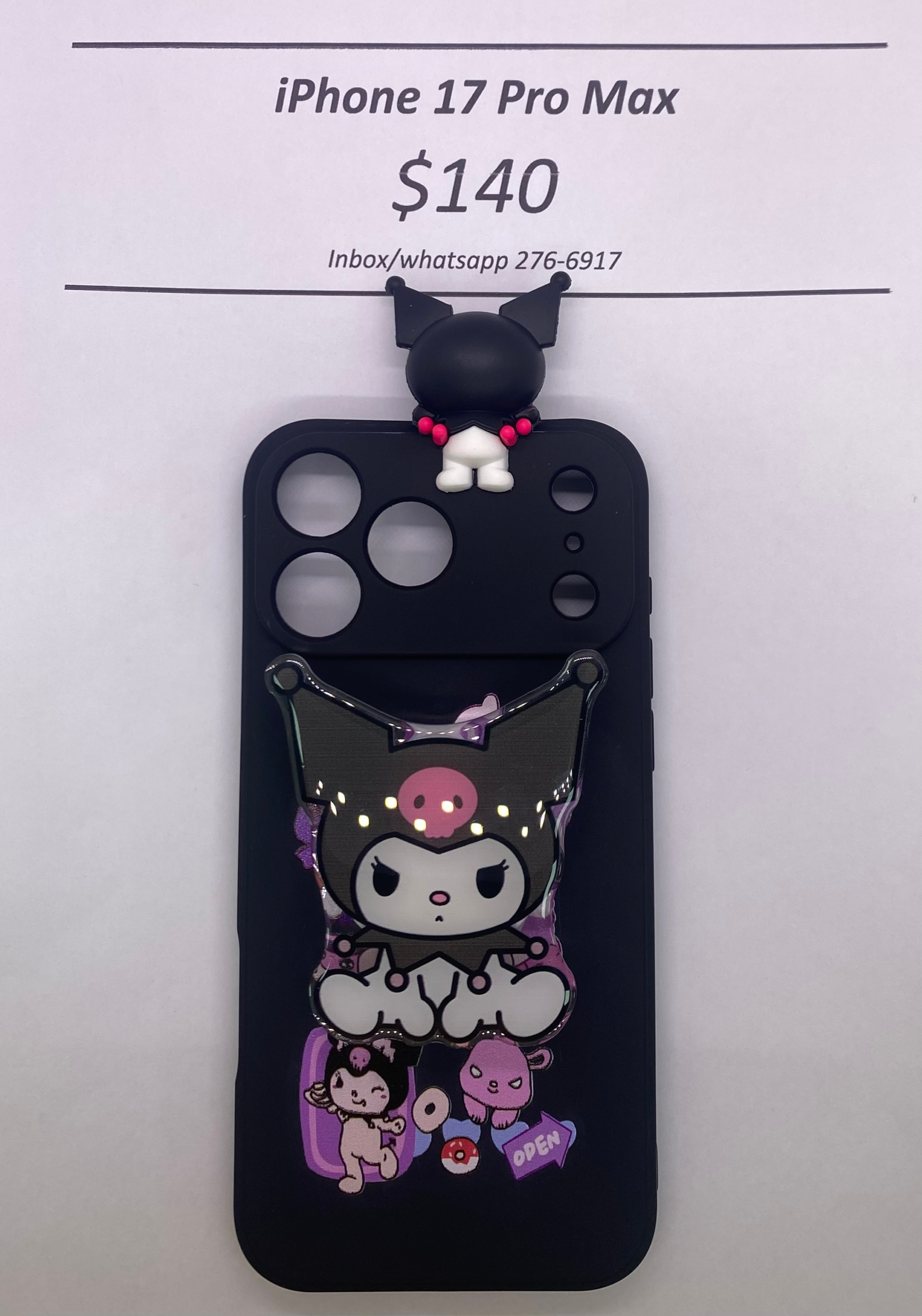 iPhone 17 Pro Max Kuromi with Pop Socket