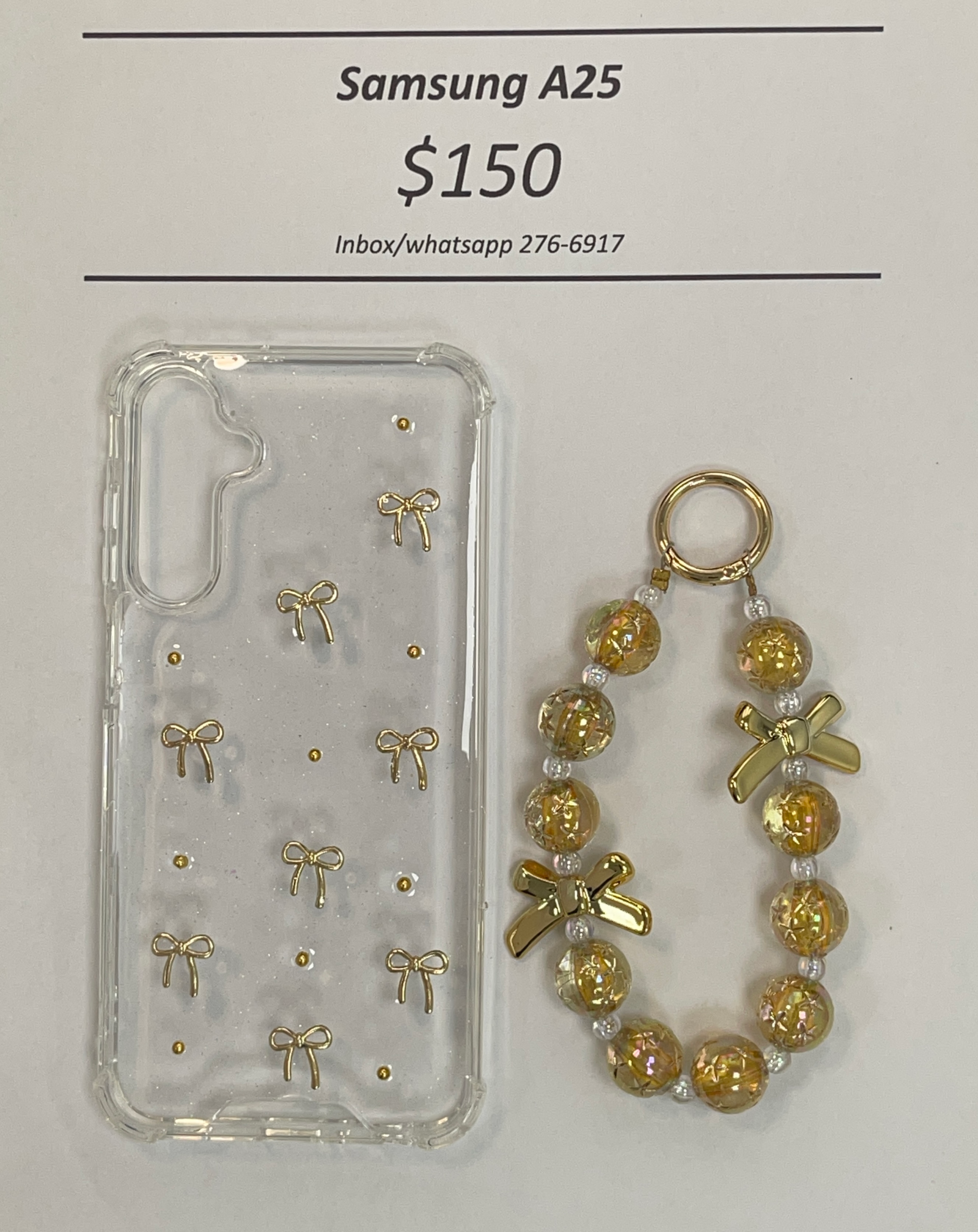 A25 Clear Gold Bow