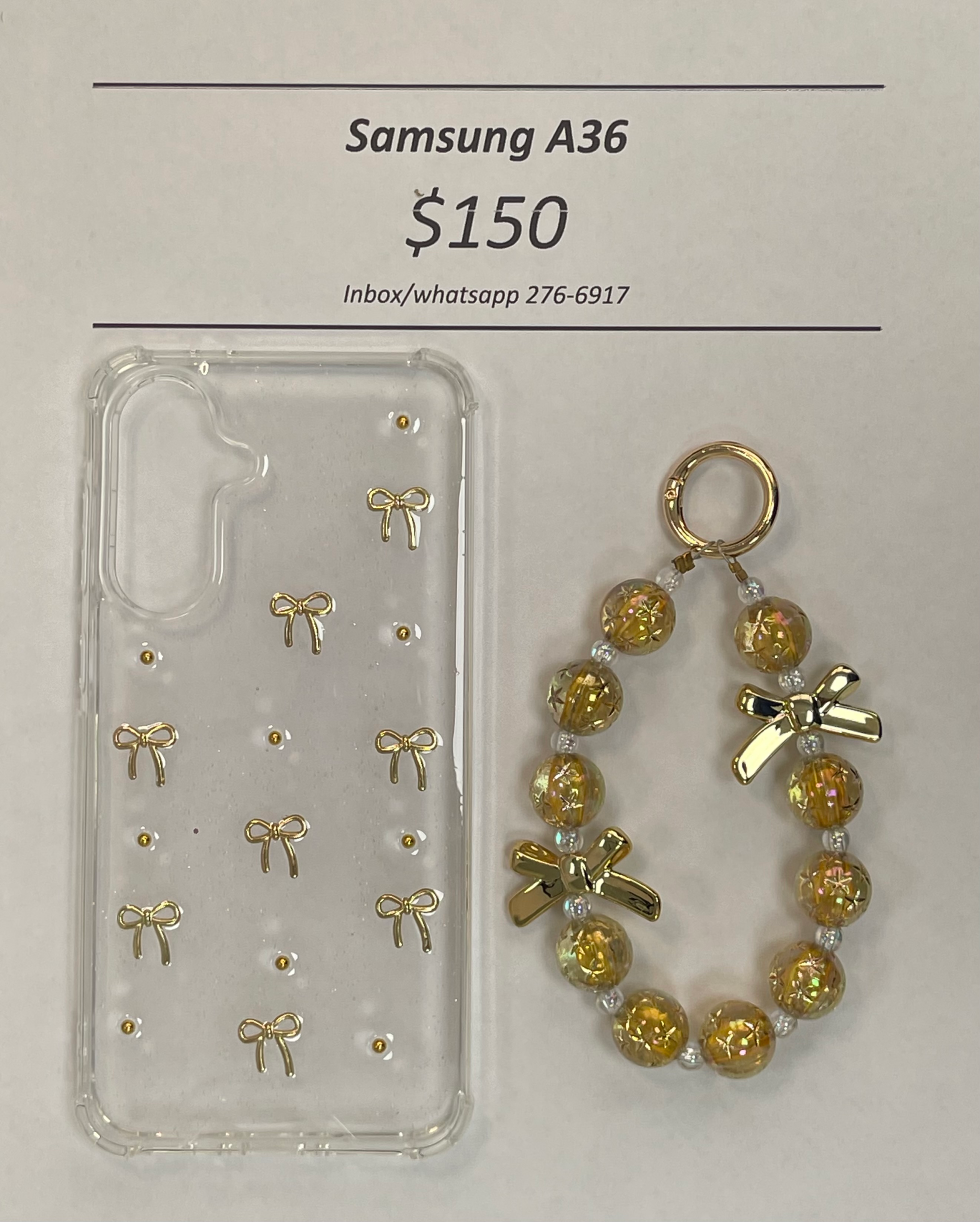 A36 Clear Gold Bow