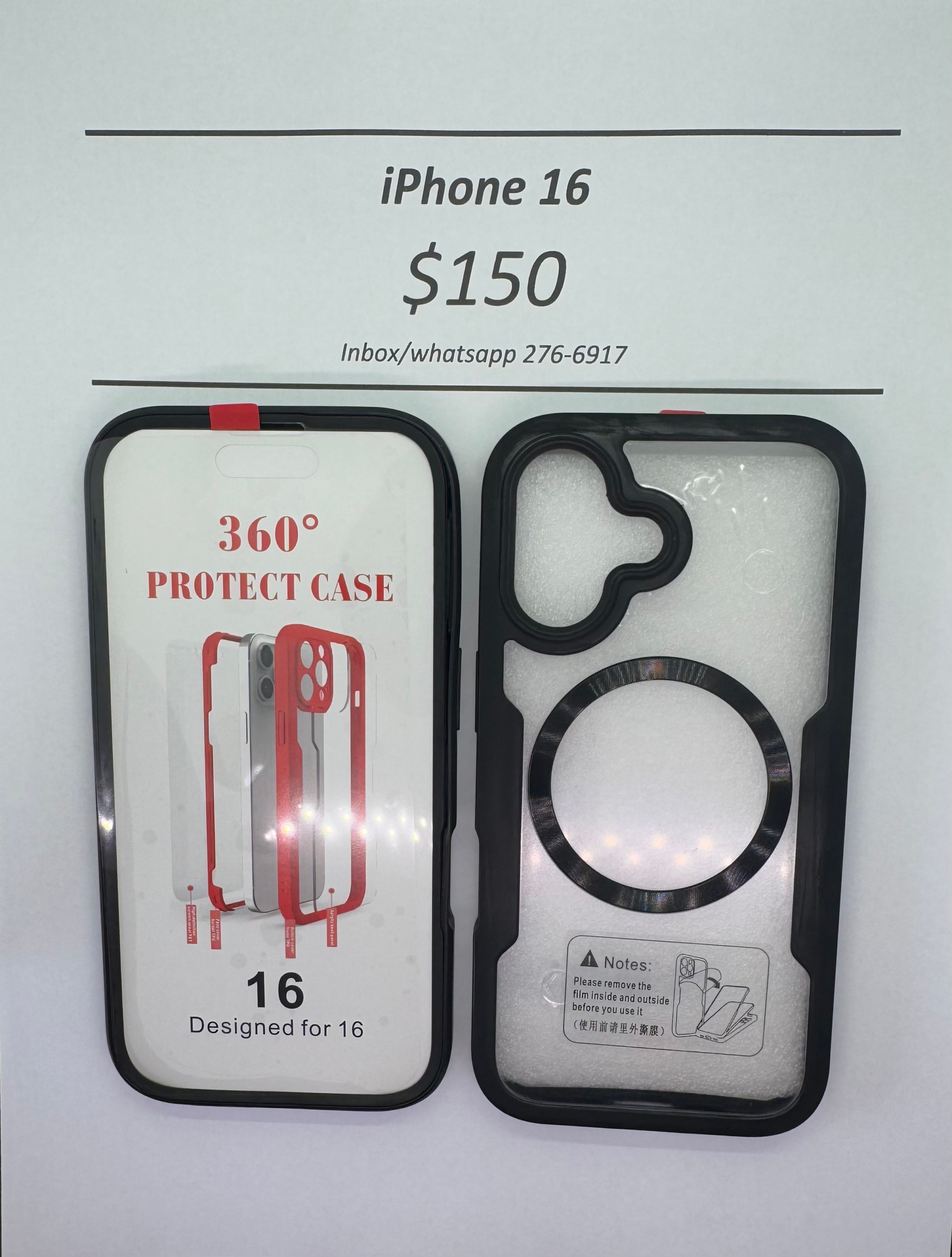 iPhone 16 Black Rugged 360 Mag safe case