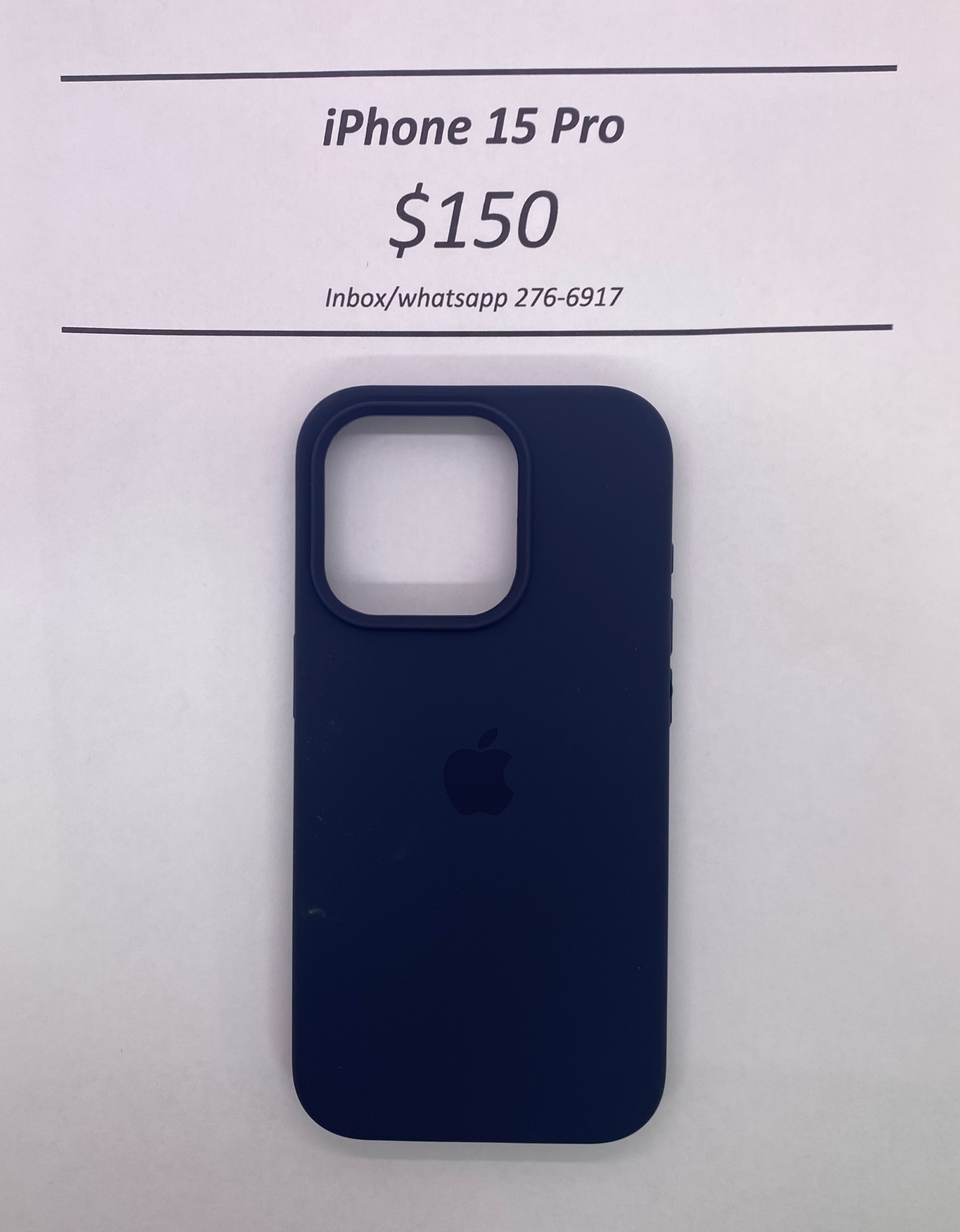 iPhone 15 Pro Blue Logo Case