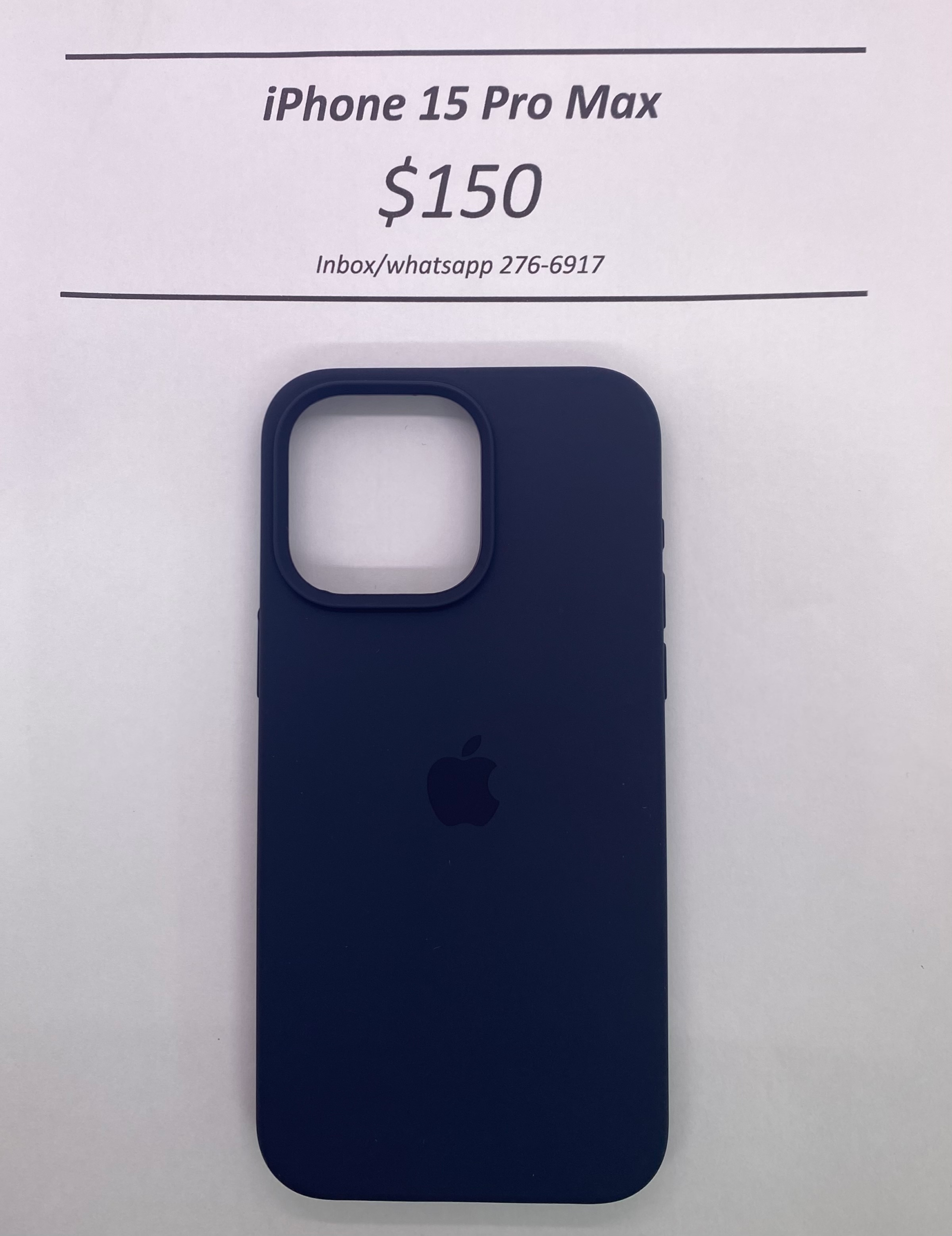 iPhone 15 Pro Max Blue Logo Case