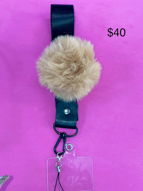 Brown Pom Pom Charm
