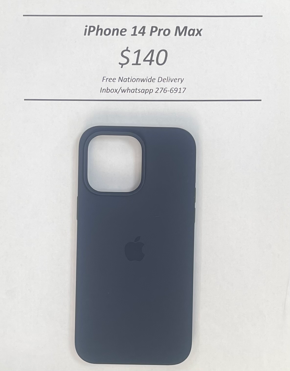 iPhone 14 Pro Max Blue Logo Case