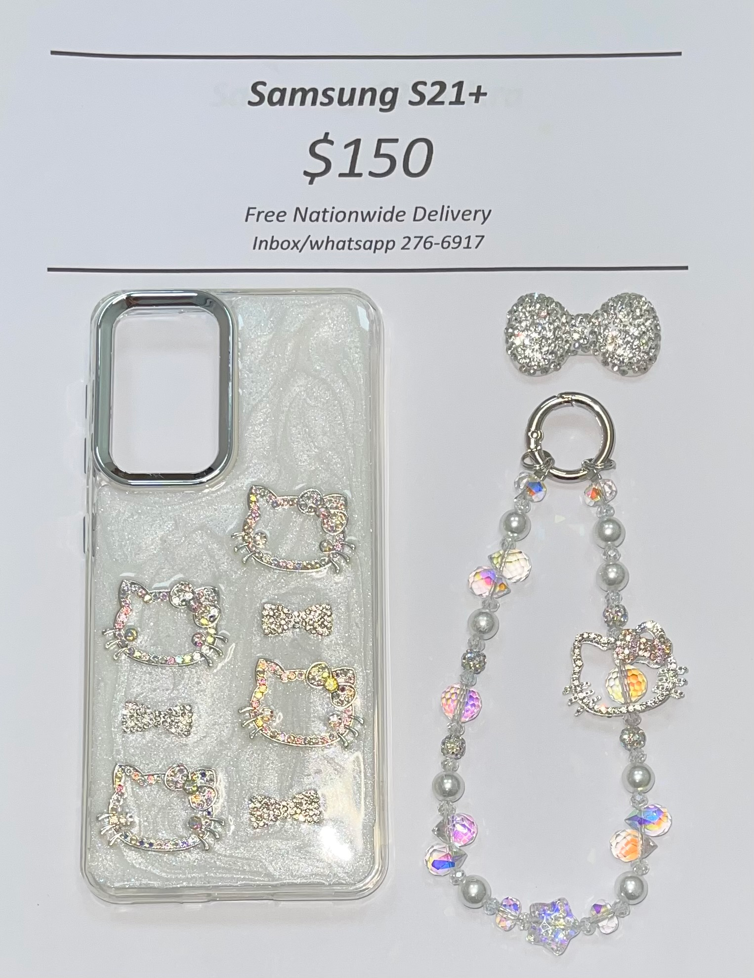 S21+ Silver Gem Hello Kitty