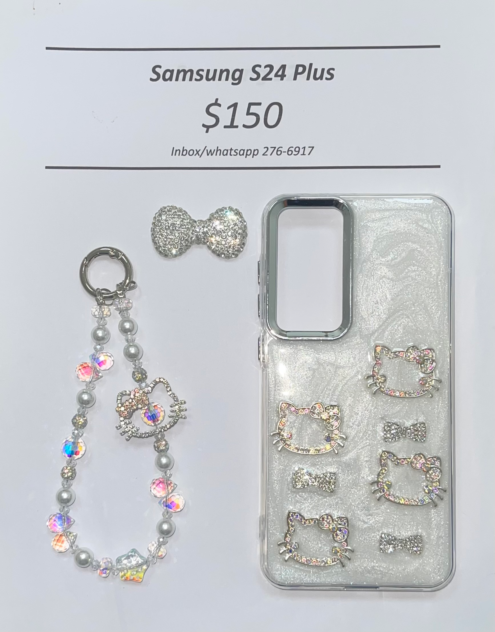 S24+ Silver Gem Hello Kitty