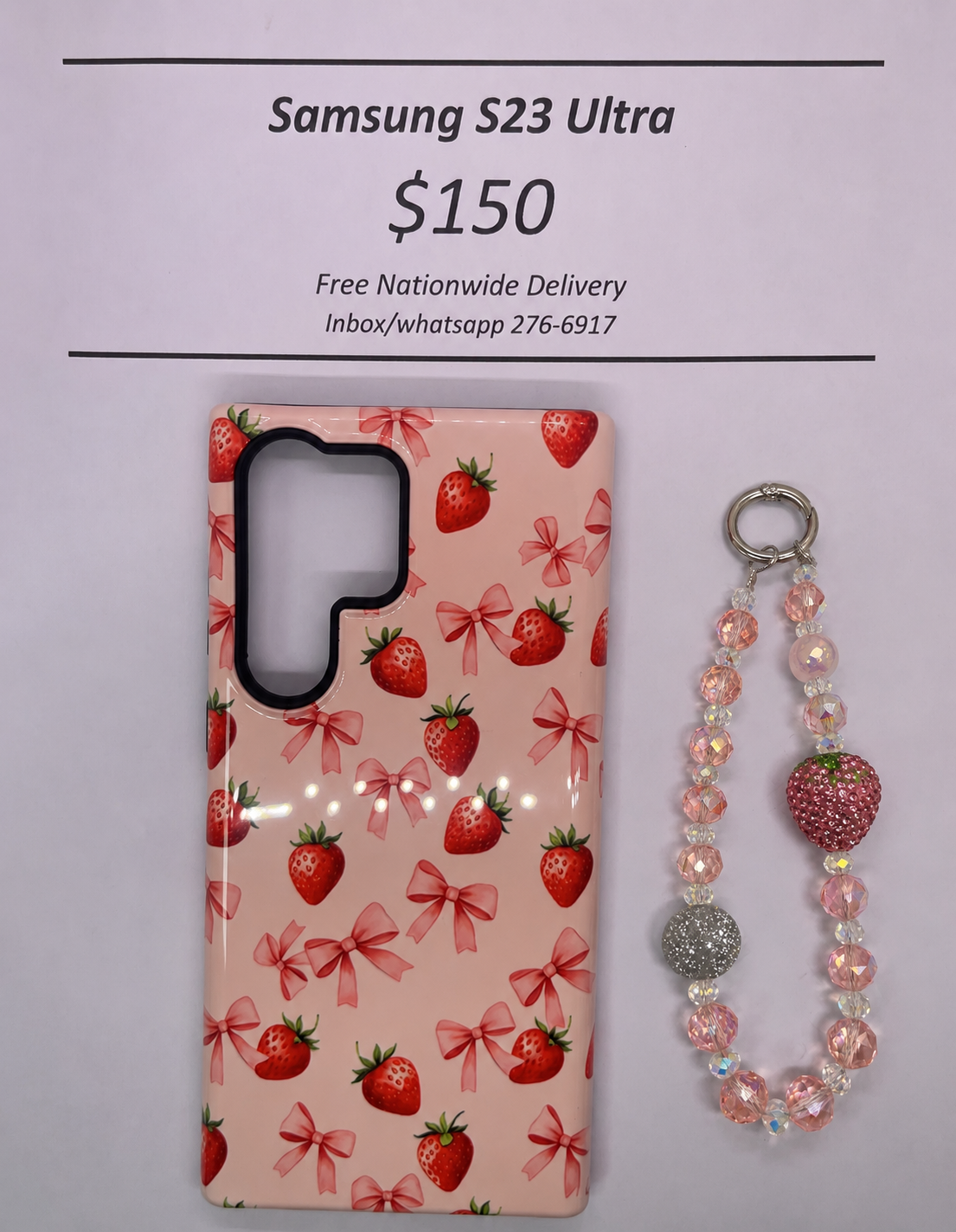 S23 Ultra Hard Plastic Strawberry