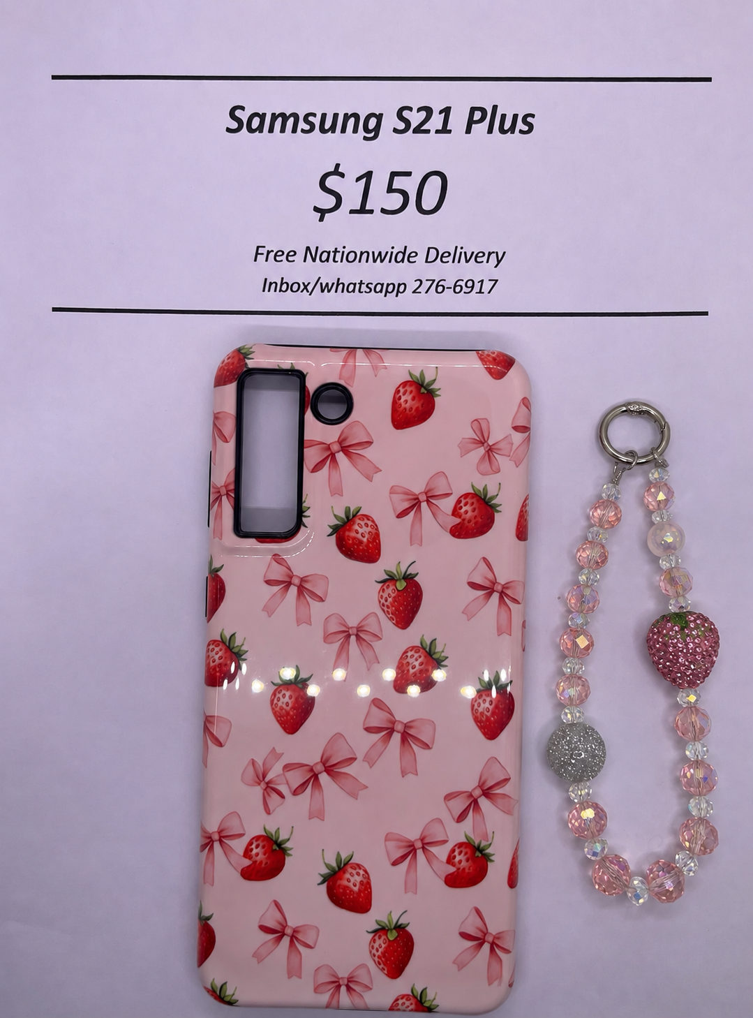 S21+ Hard Plastic Strawberry